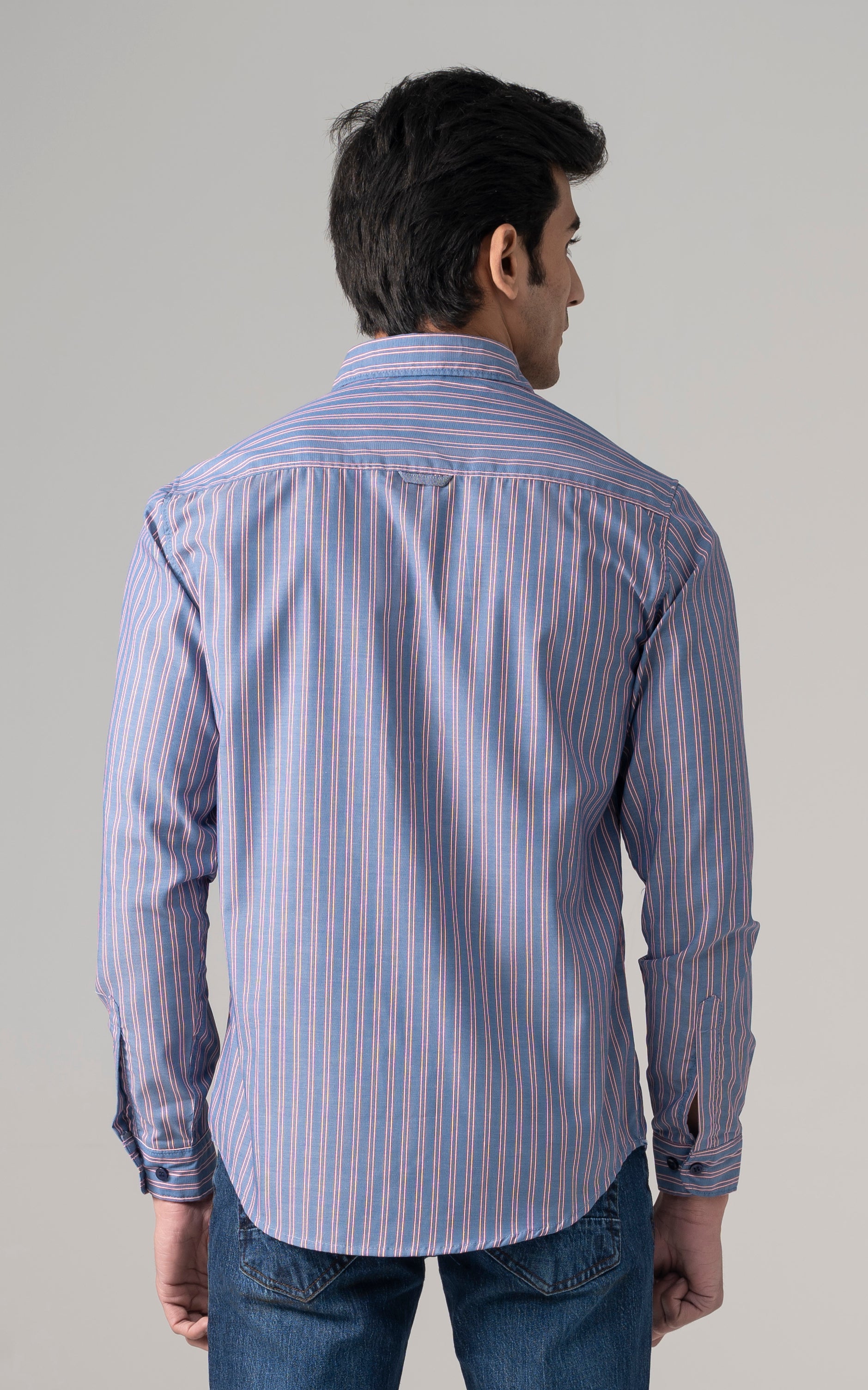 CASUAL SHIRT BLUE STRIPER