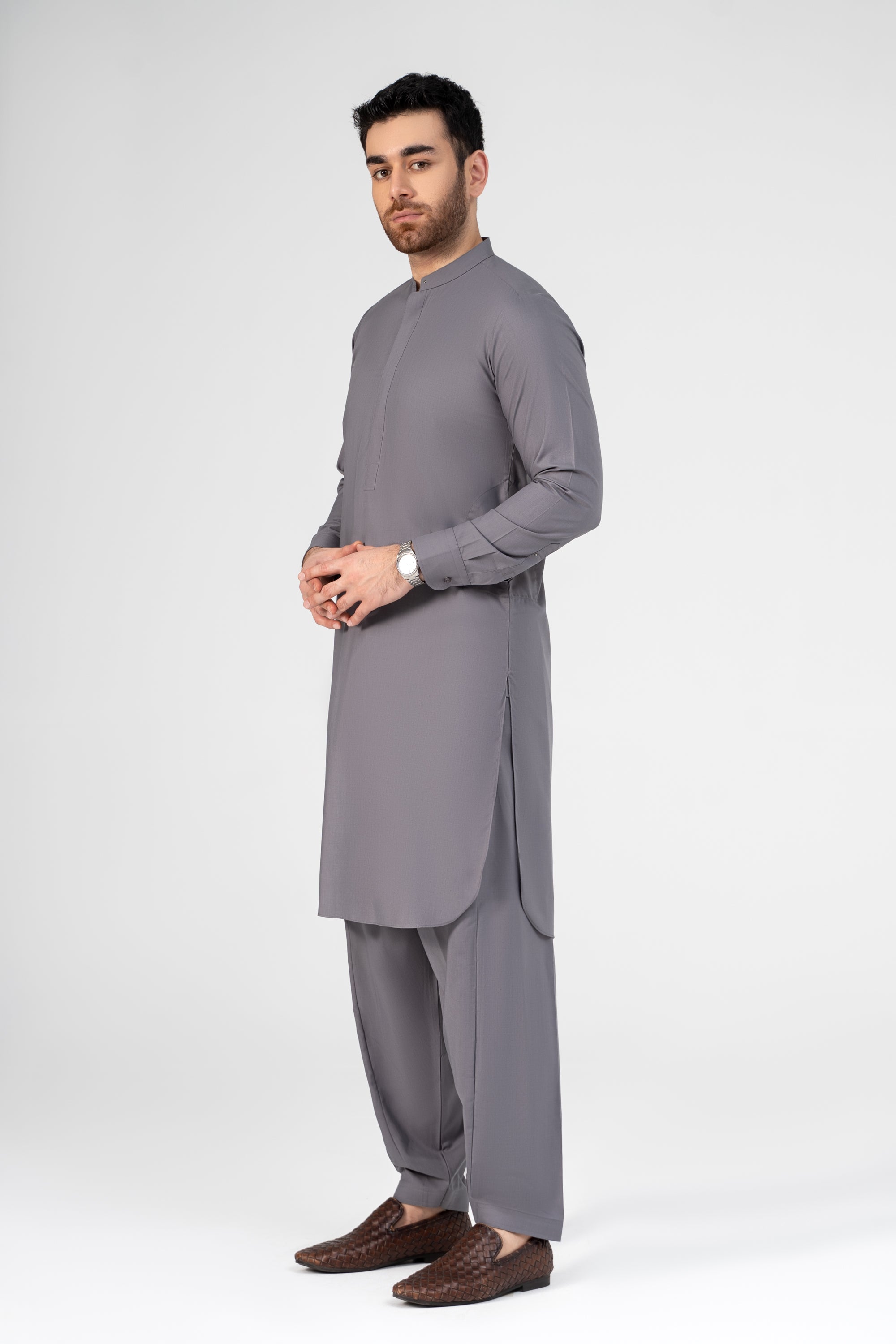 PREMIUM WASH AND WEAR KAMEEZ SHALWAR LIGHT GREY