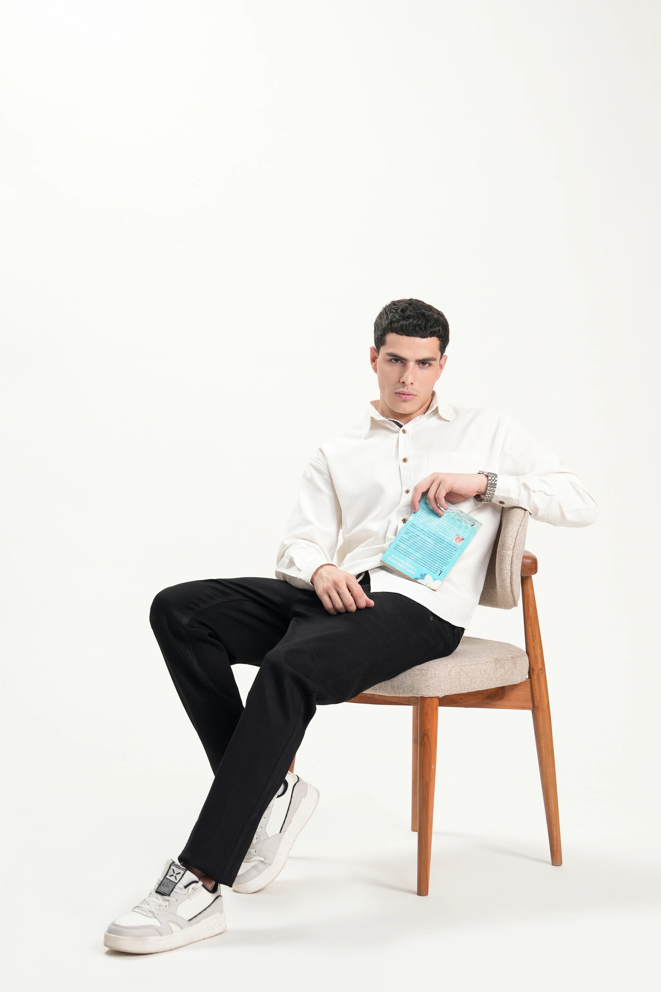JEANS TAPERED FIT BLACK RINSE