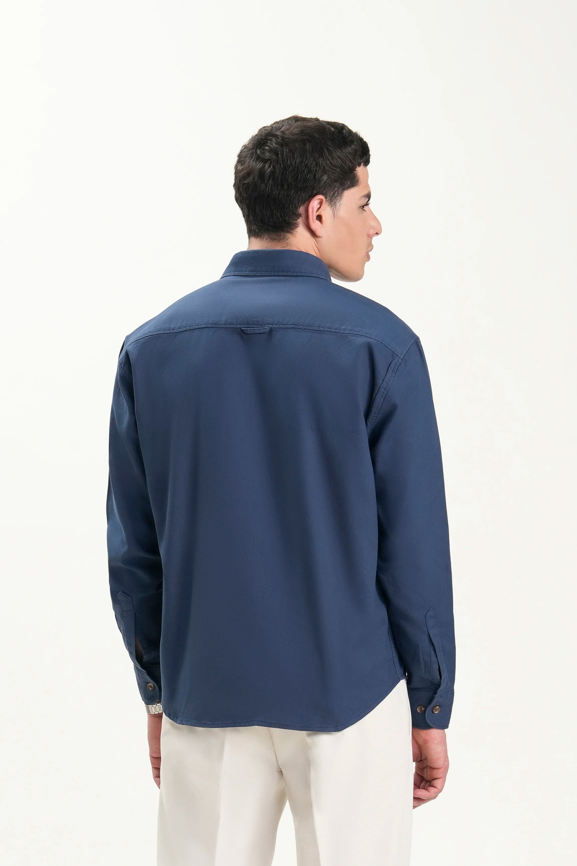 RELAXED FIT CASUAL SHIRT NAVY