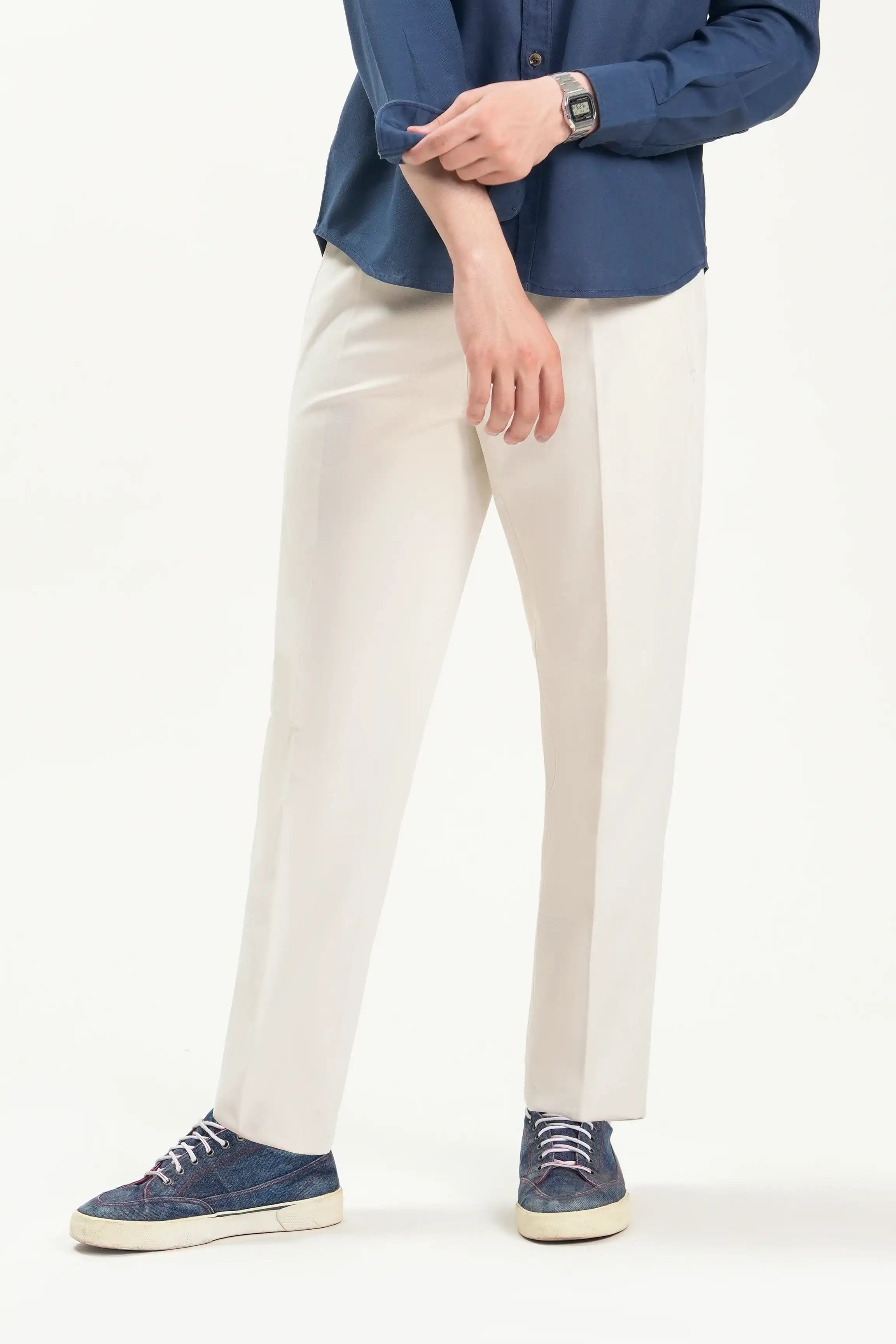 CASUAL PANT REGULAR FIT OATMEAL