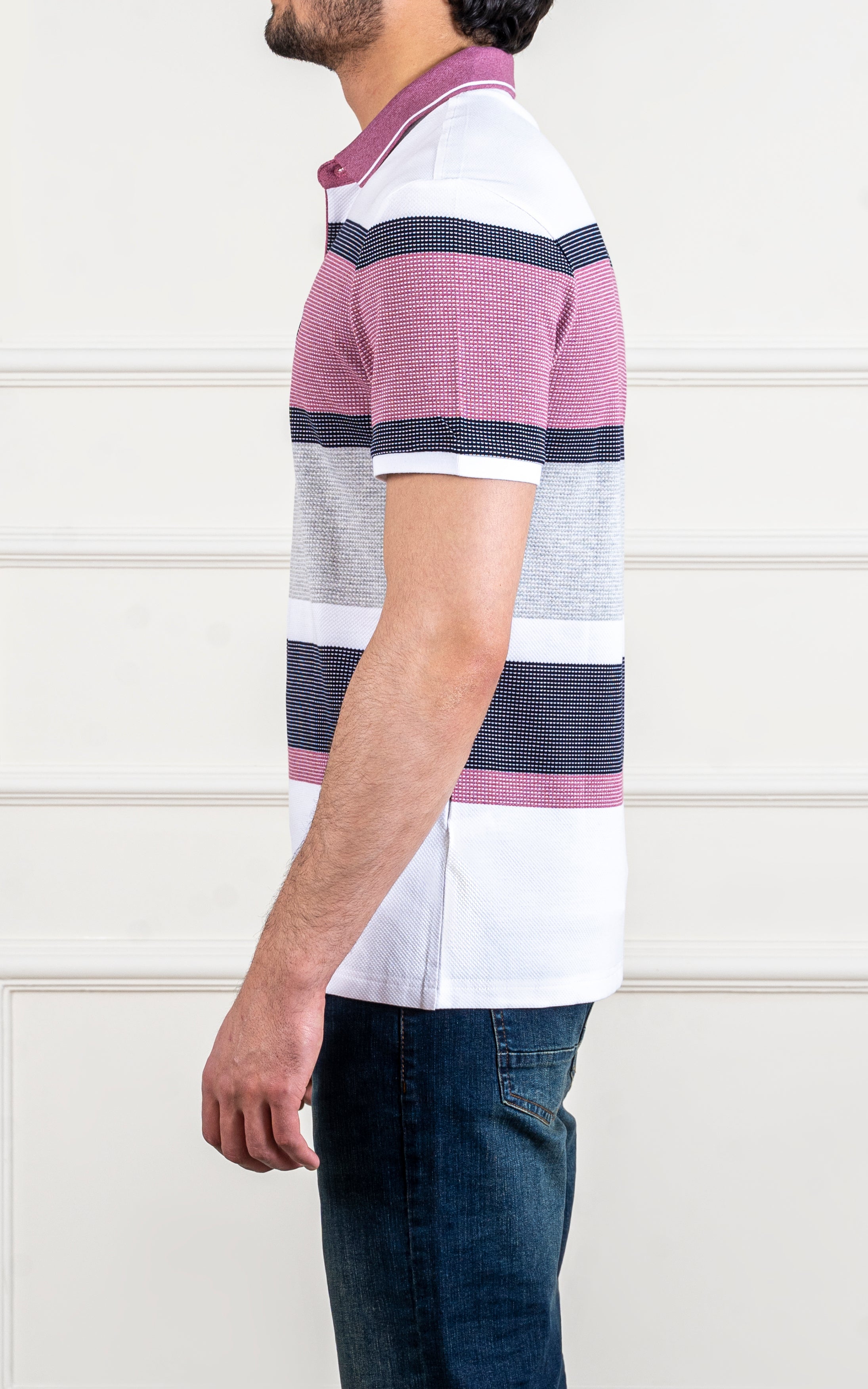 EXECUTIVE POLO WHITE PINK