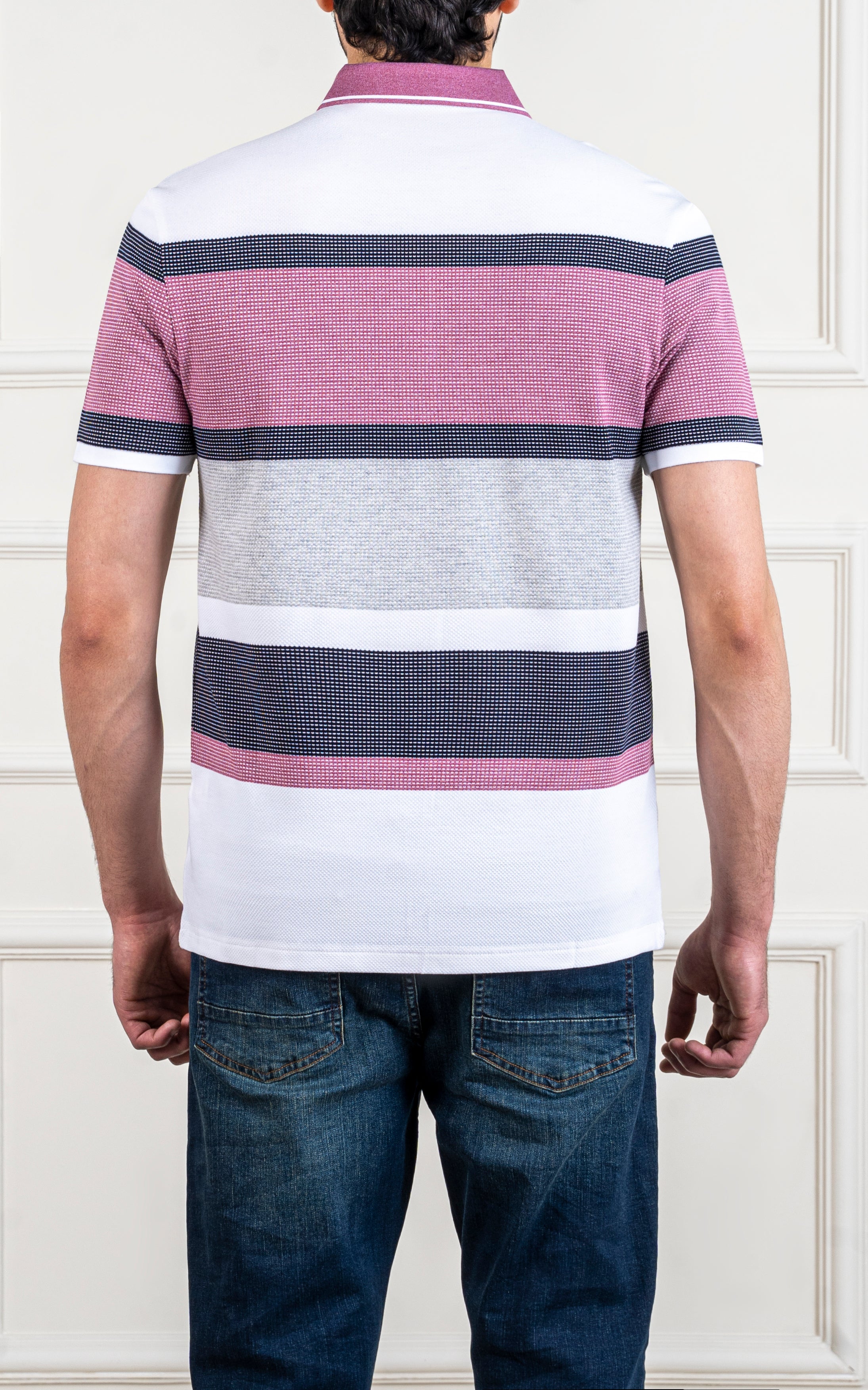 EXECUTIVE POLO WHITE PINK