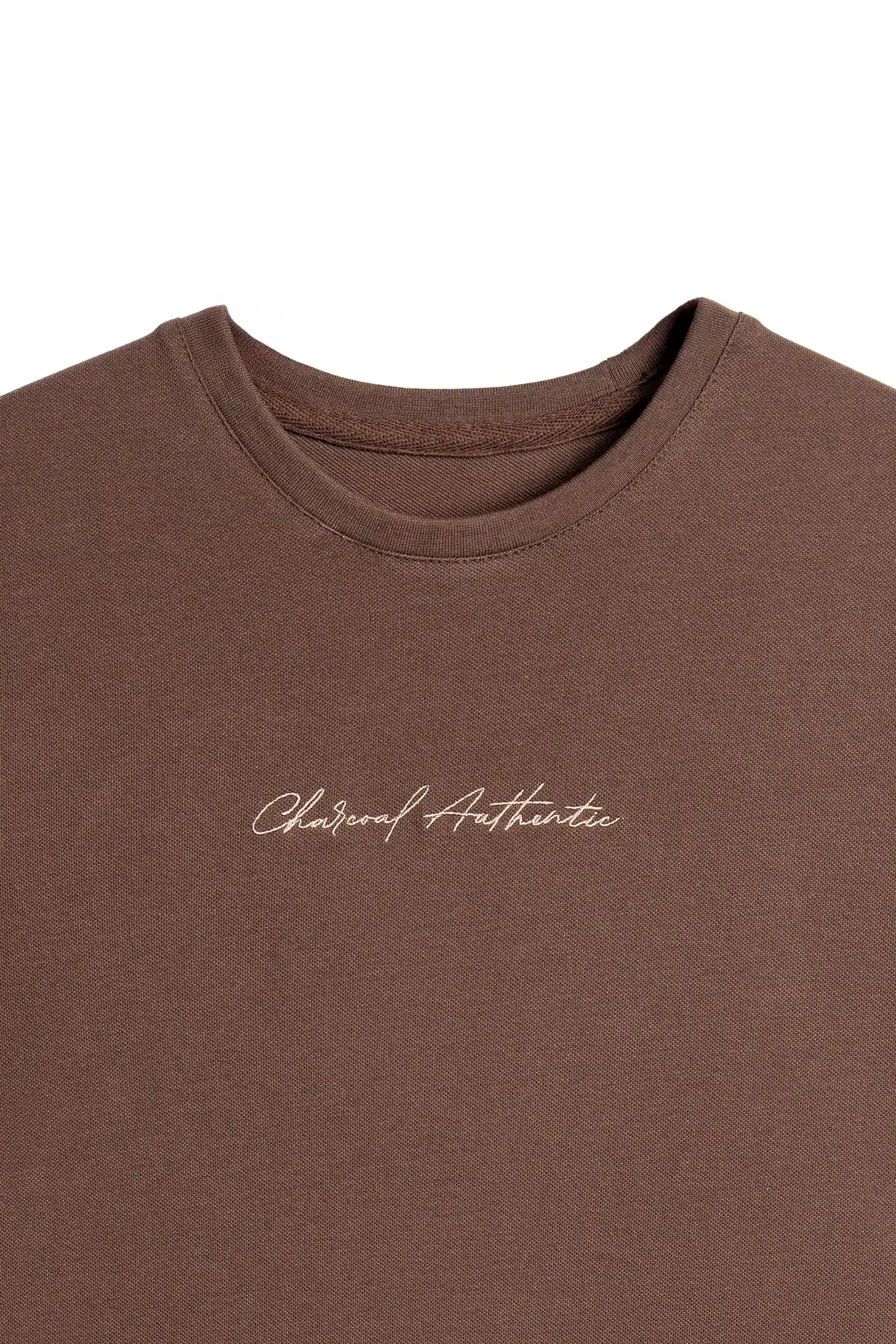 T SHIRT REGULAR FIT BROWN