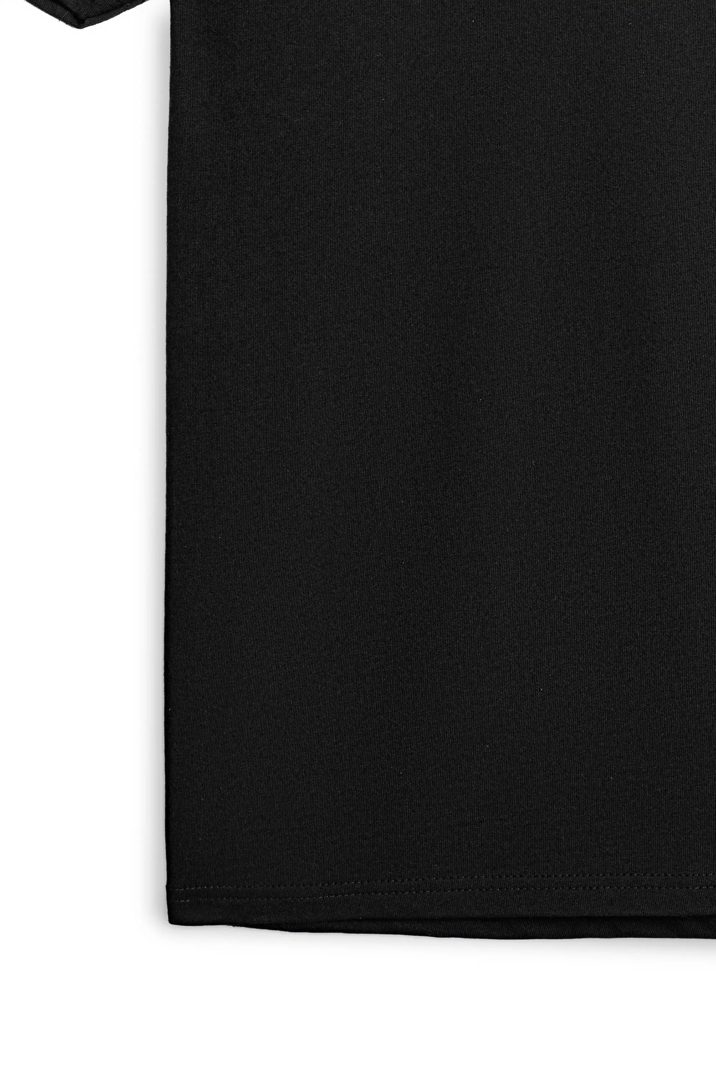 OVERZISE FIT GRAPHIC CREW NECK T SHIRT BLACK