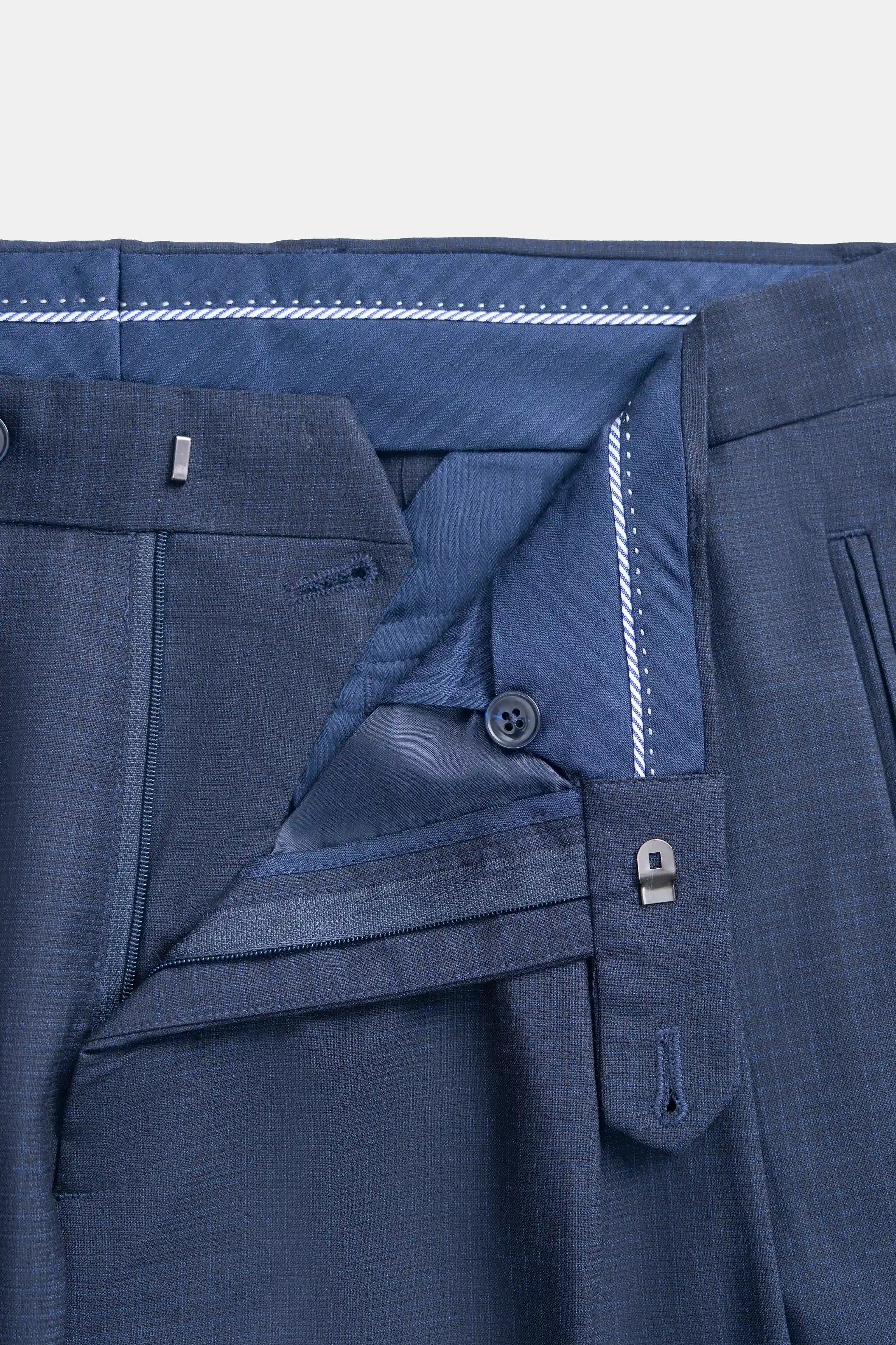 DOUBLE PLEATED PANTS NAVY