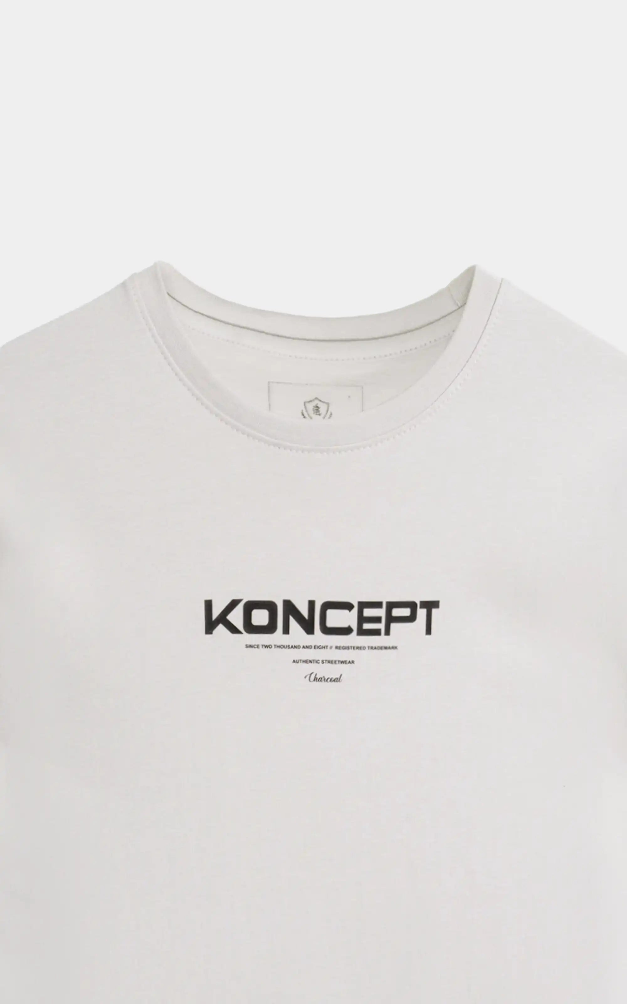 ROUND NECK T SHIRT LIGHT GREY