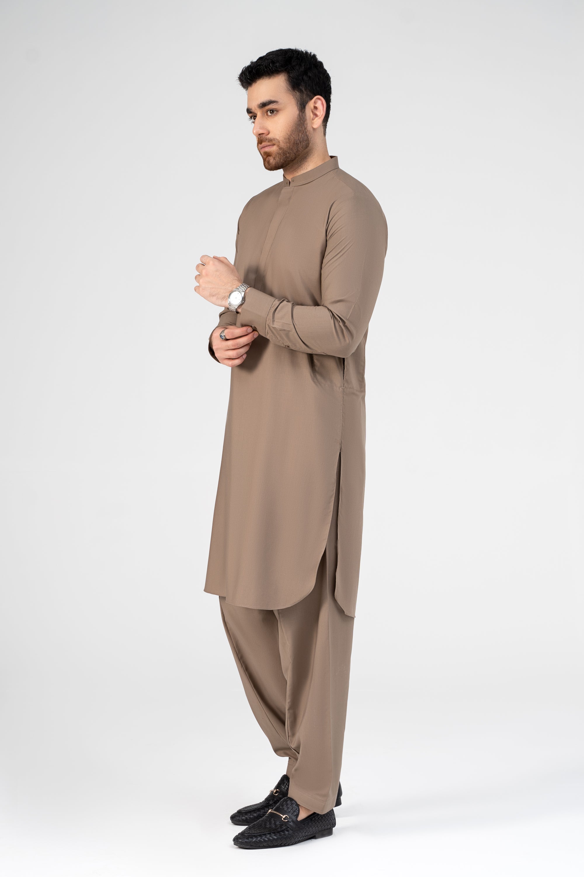 PREMIUM WASH AND WEAR KAMEEZ SHALWAR KHAKI