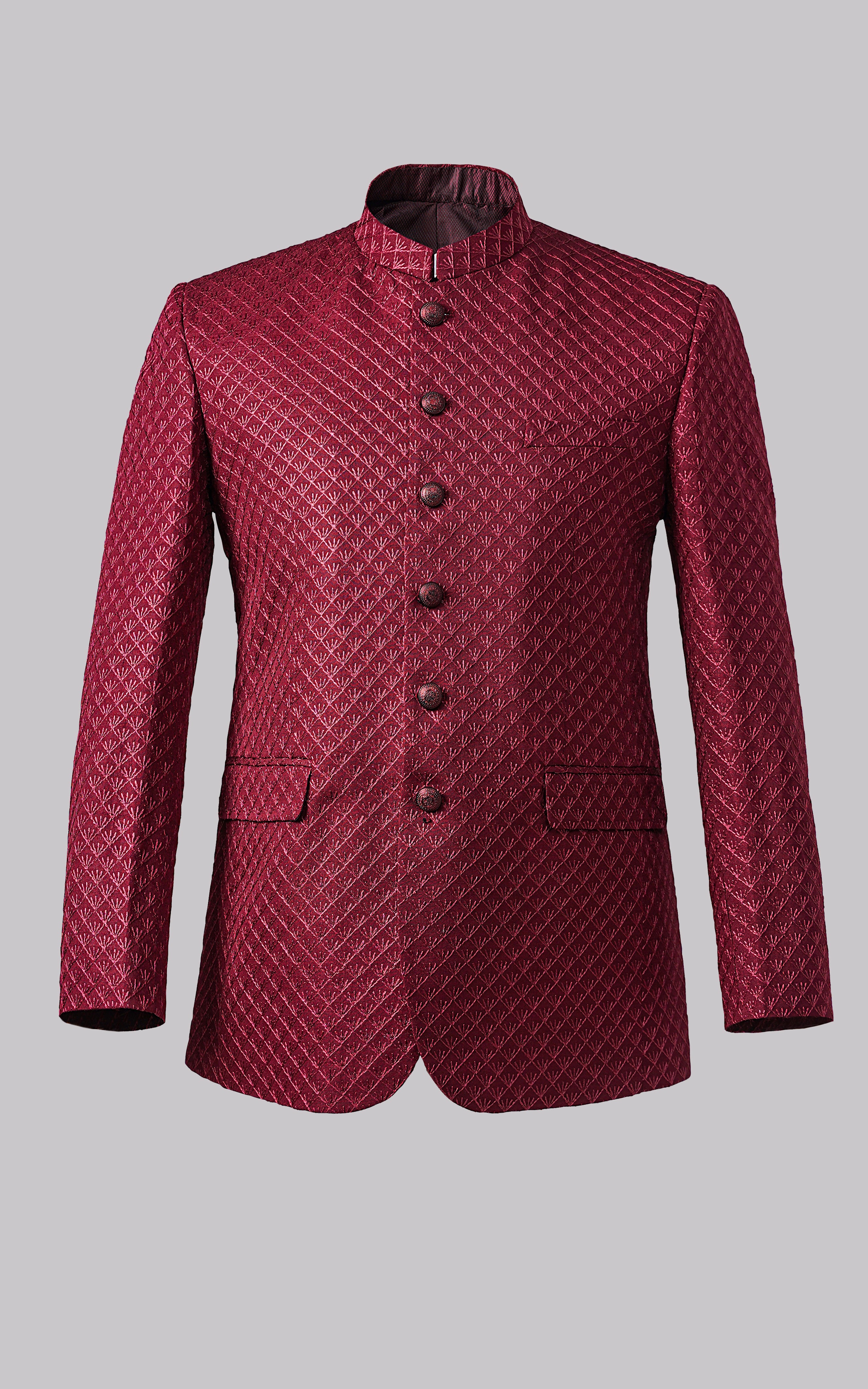 EMBROIDERED PRINCE COAT- FESTIVE COLLECTION MAROON