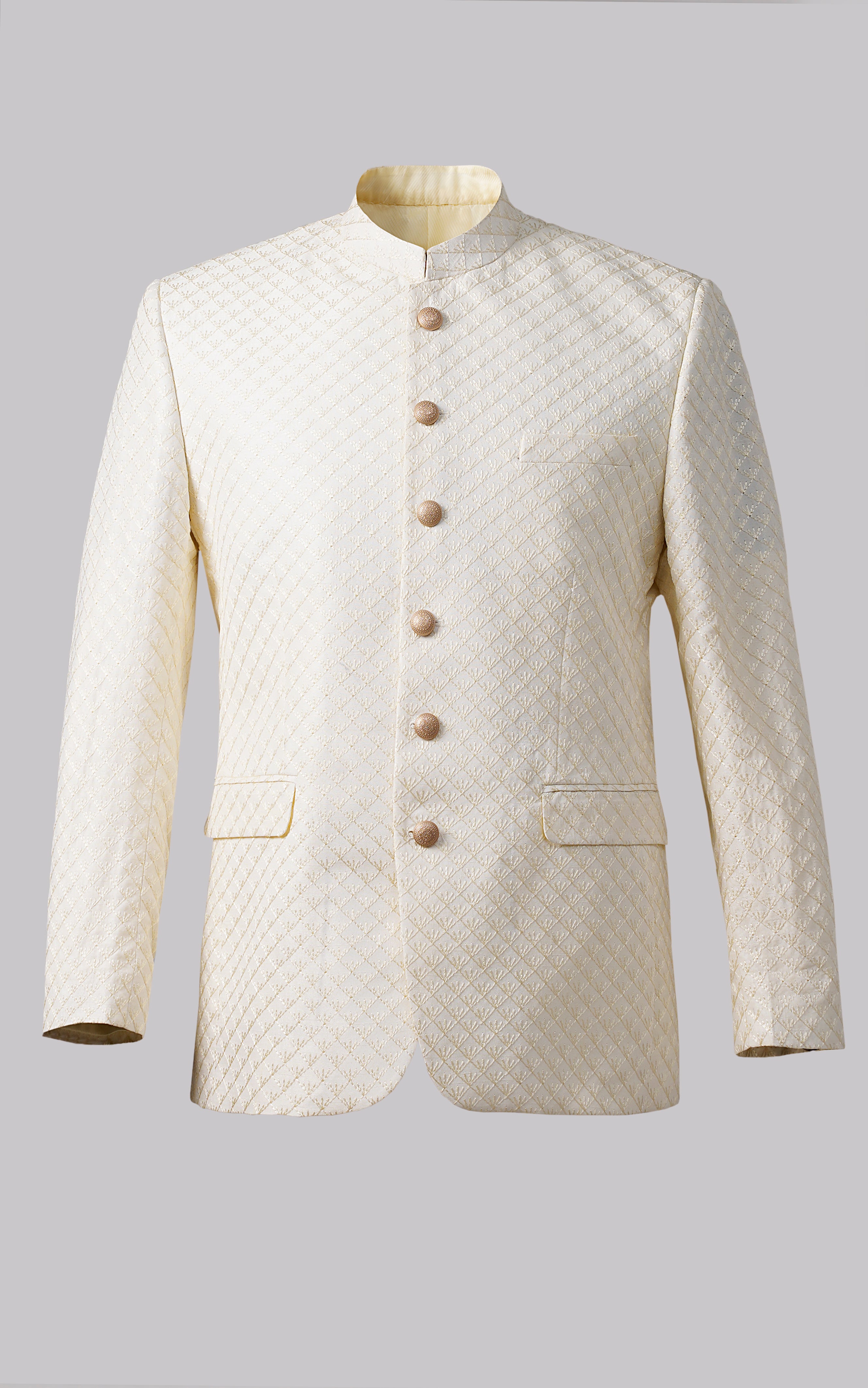 EMBROIDERED PRINCE COAT- FESTIVE COLLECTION WHITE