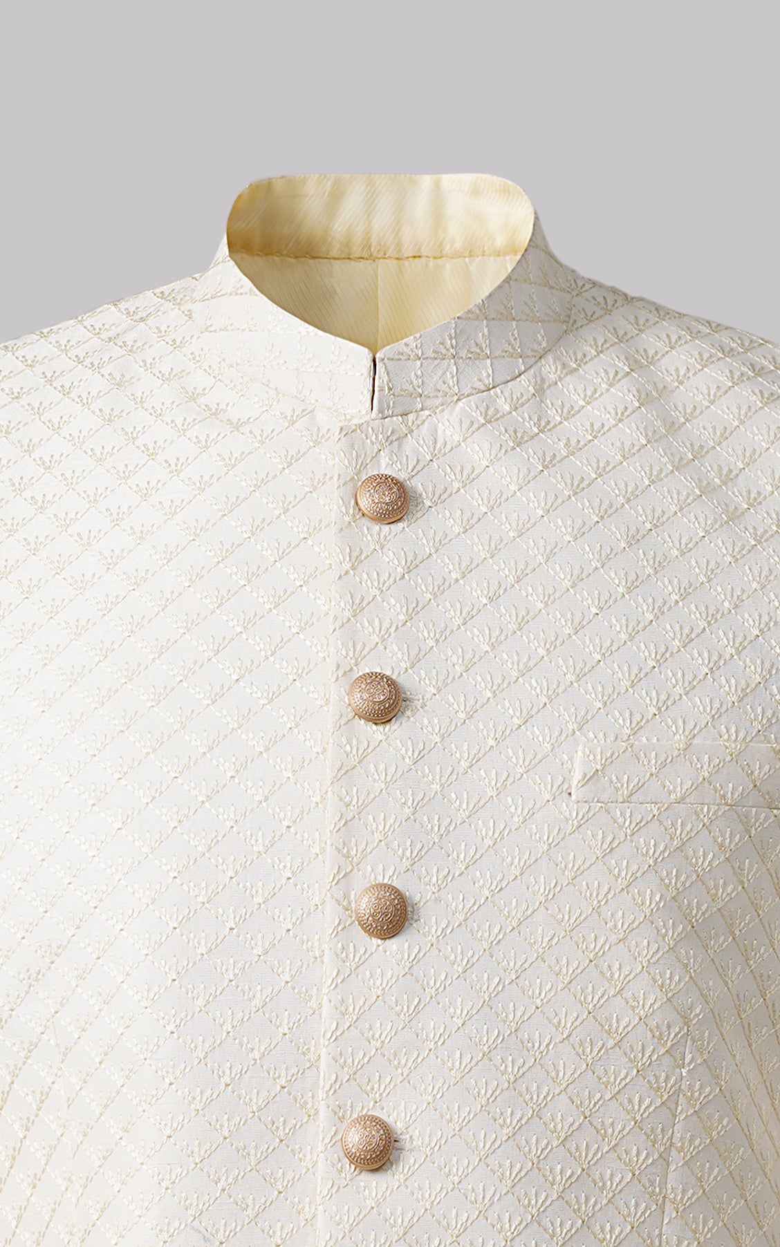 EMBROIDERED PRINCE COAT- FESTIVE COLLECTION WHITE