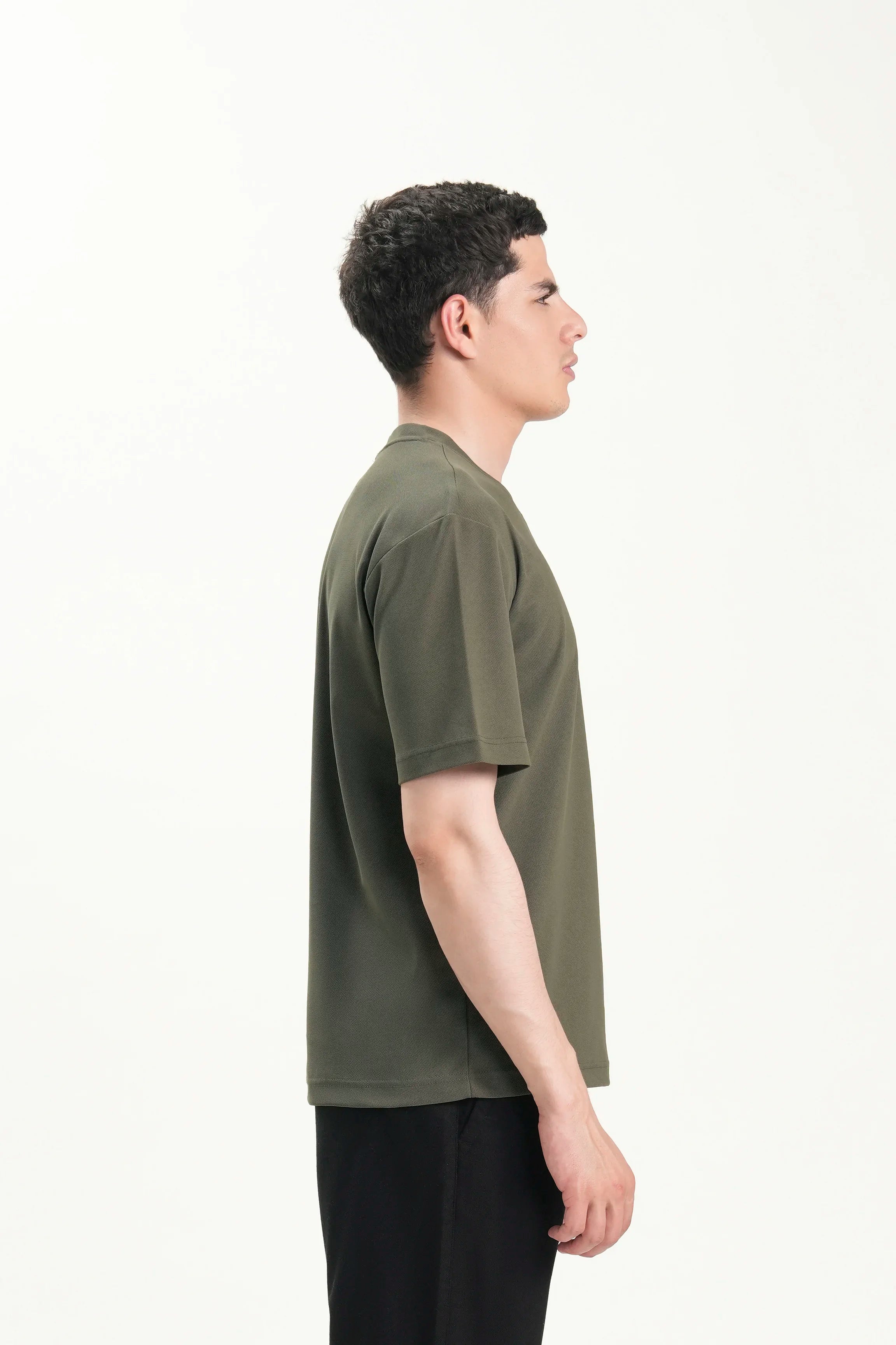 SMART FIT CREW NECK T-SHIRT OLIVE