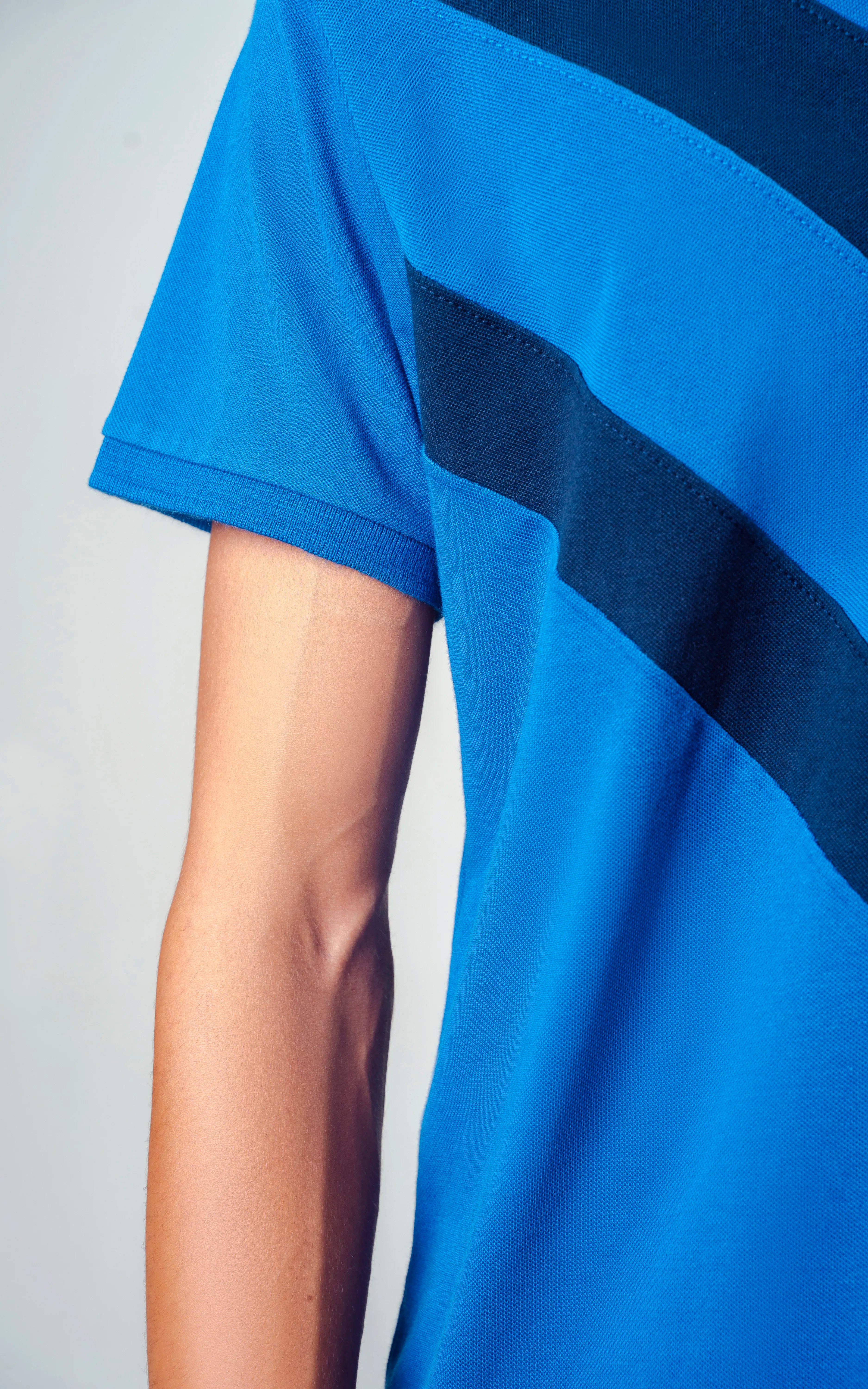 CUT & SEW POLO SHIRT ROYAL BLUE