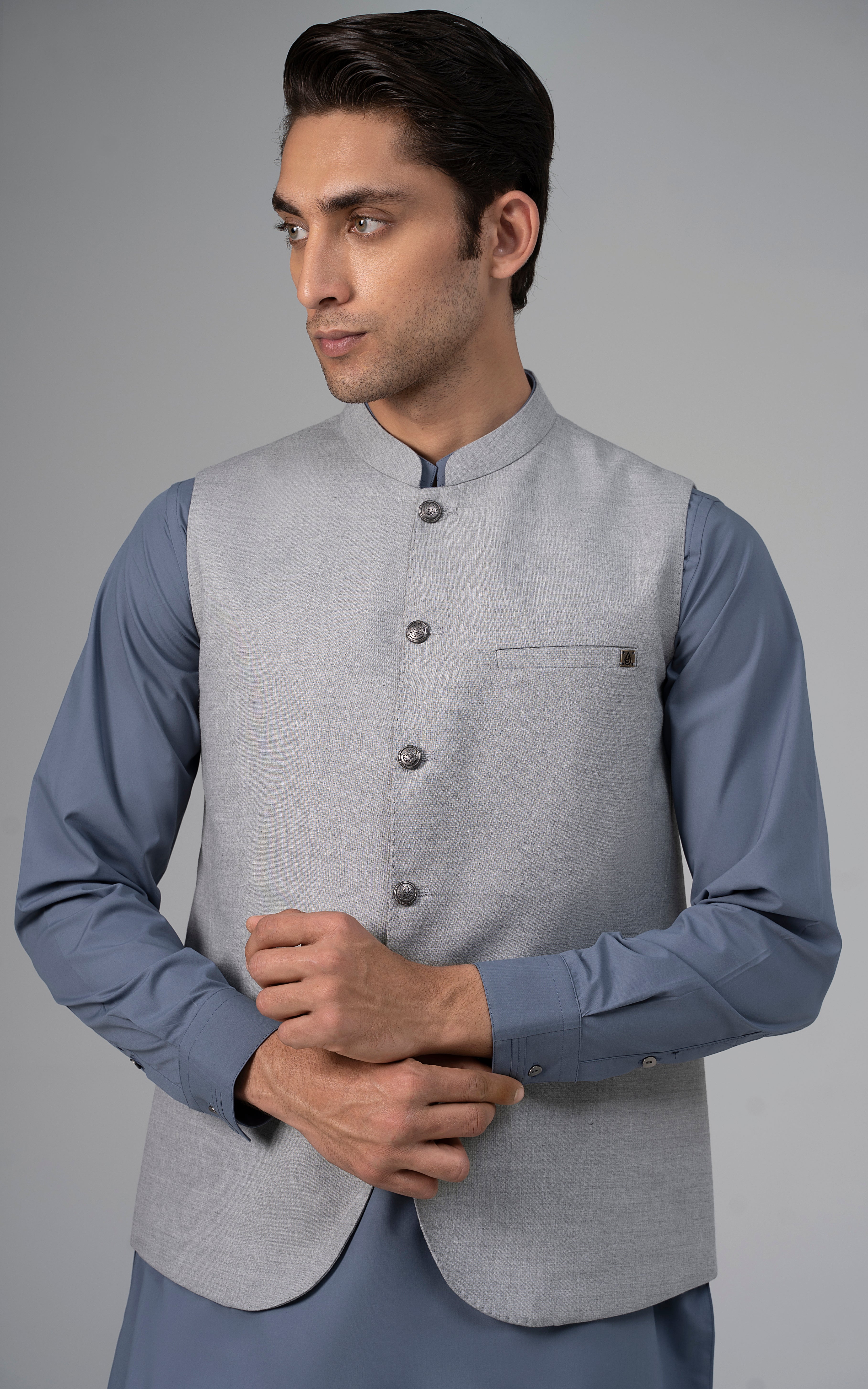 BLENDED WAISTCOAT - PREMIUM COLLECTION  CLOUDY GREY