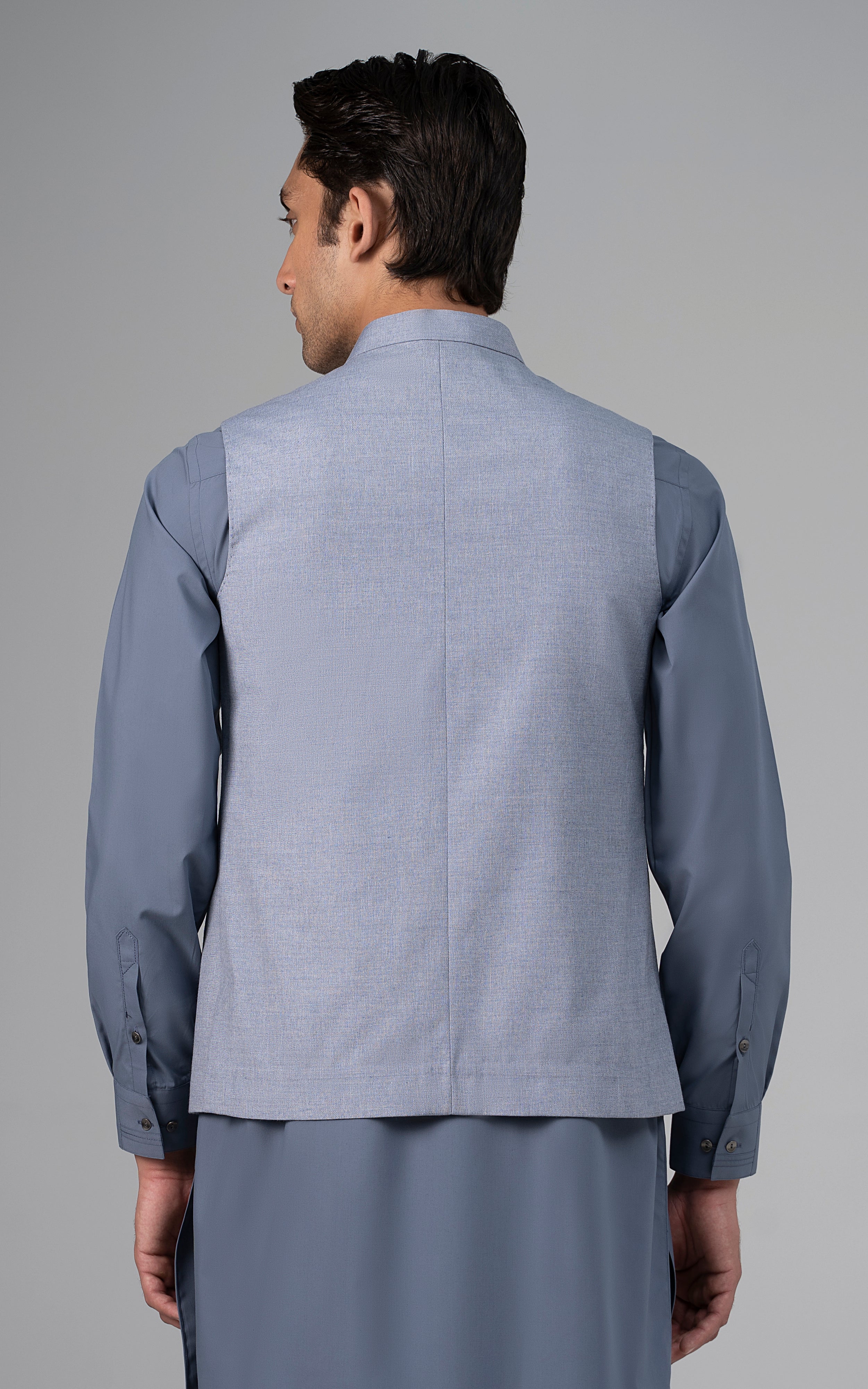 BLENDED WAISTCOAT - PREMIUM COLLECTION CLOUDY BLUE