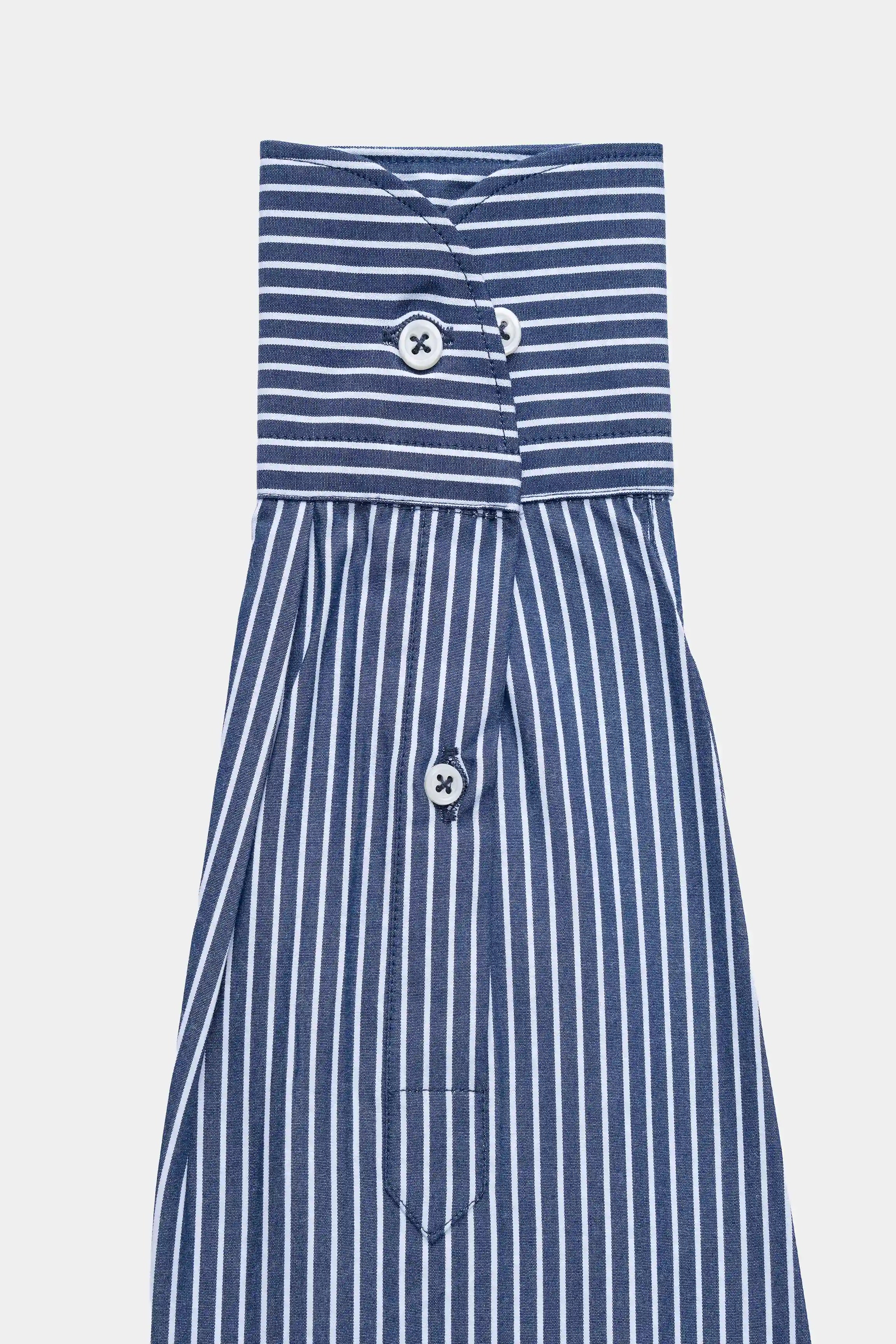 SMART FIT SEMI FORMAL STRIPED SHIRT BLACK STRIPE