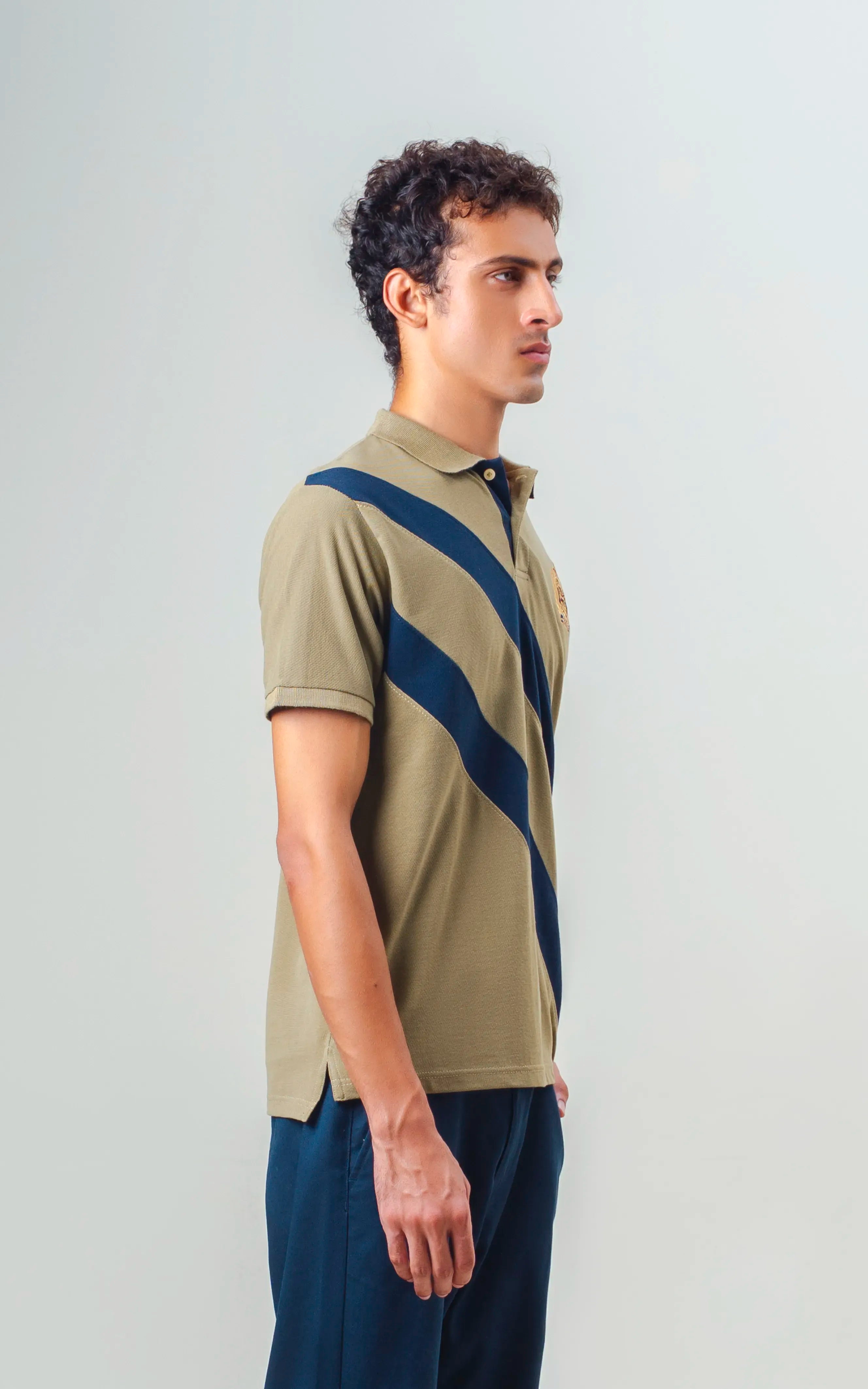 CUT & SEW POLO SHIRT GREEN