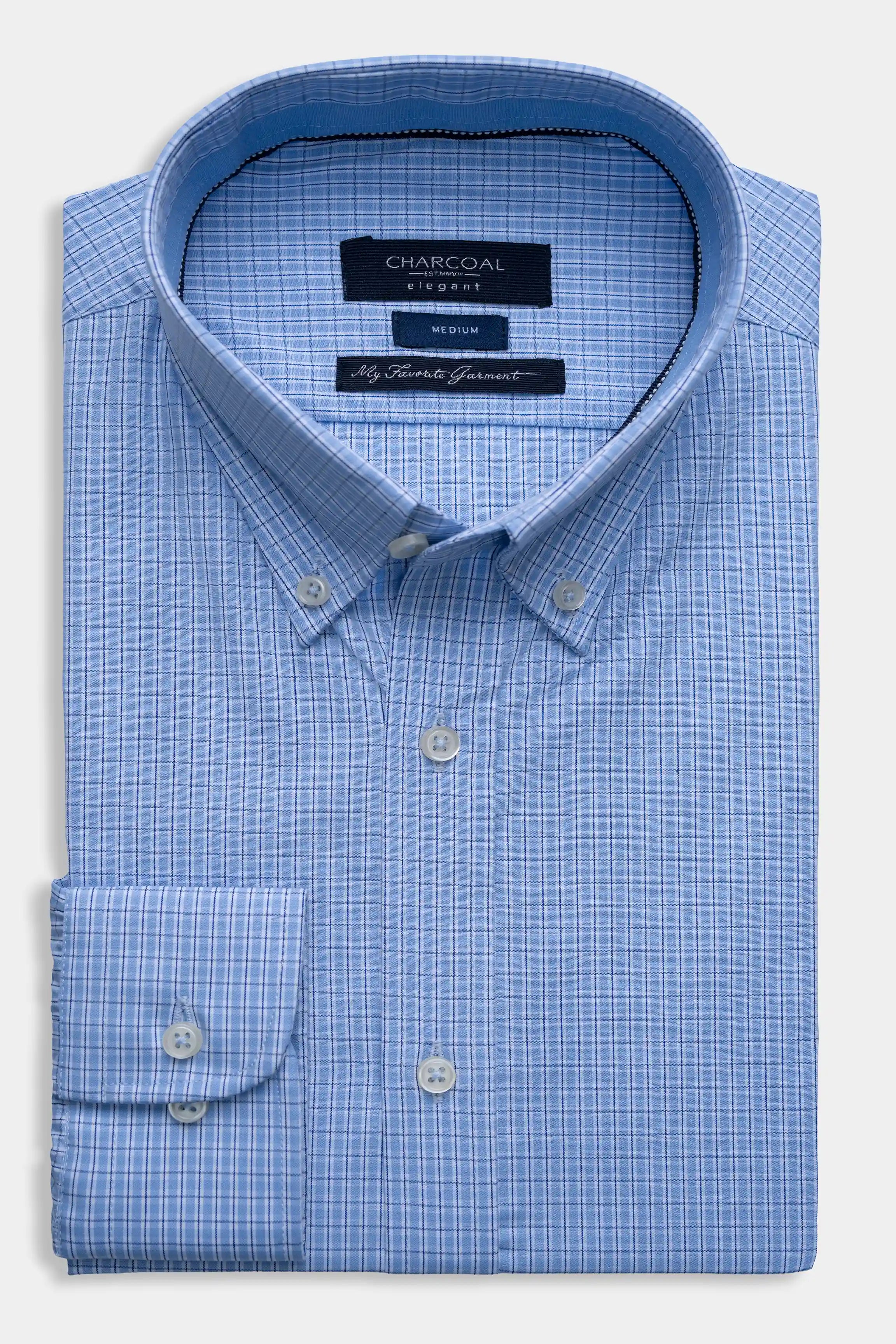 SEMI FORMAL SHIRT SKY CHECK