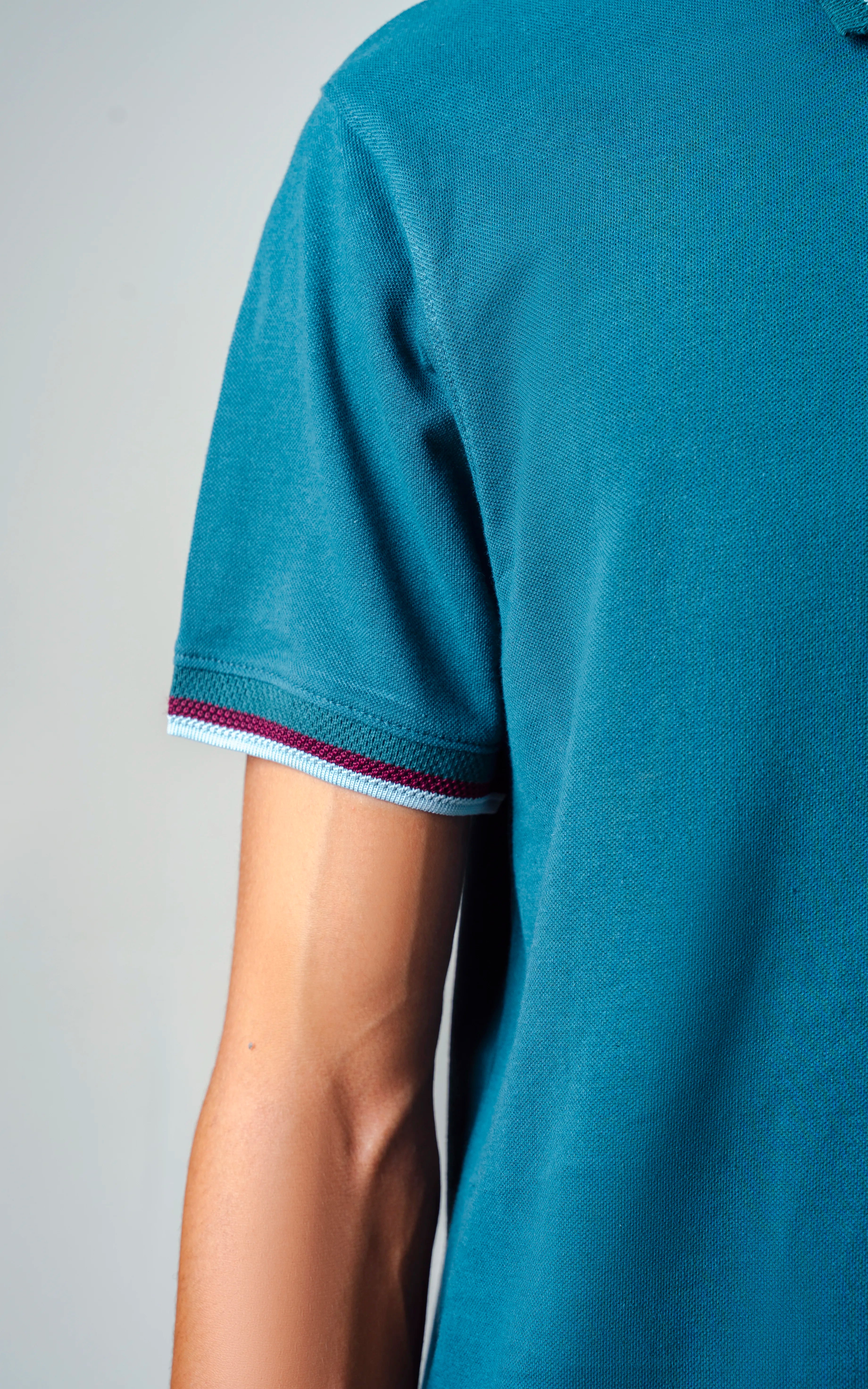 JACQUARD TIPPING COLLAR POLO GREEN