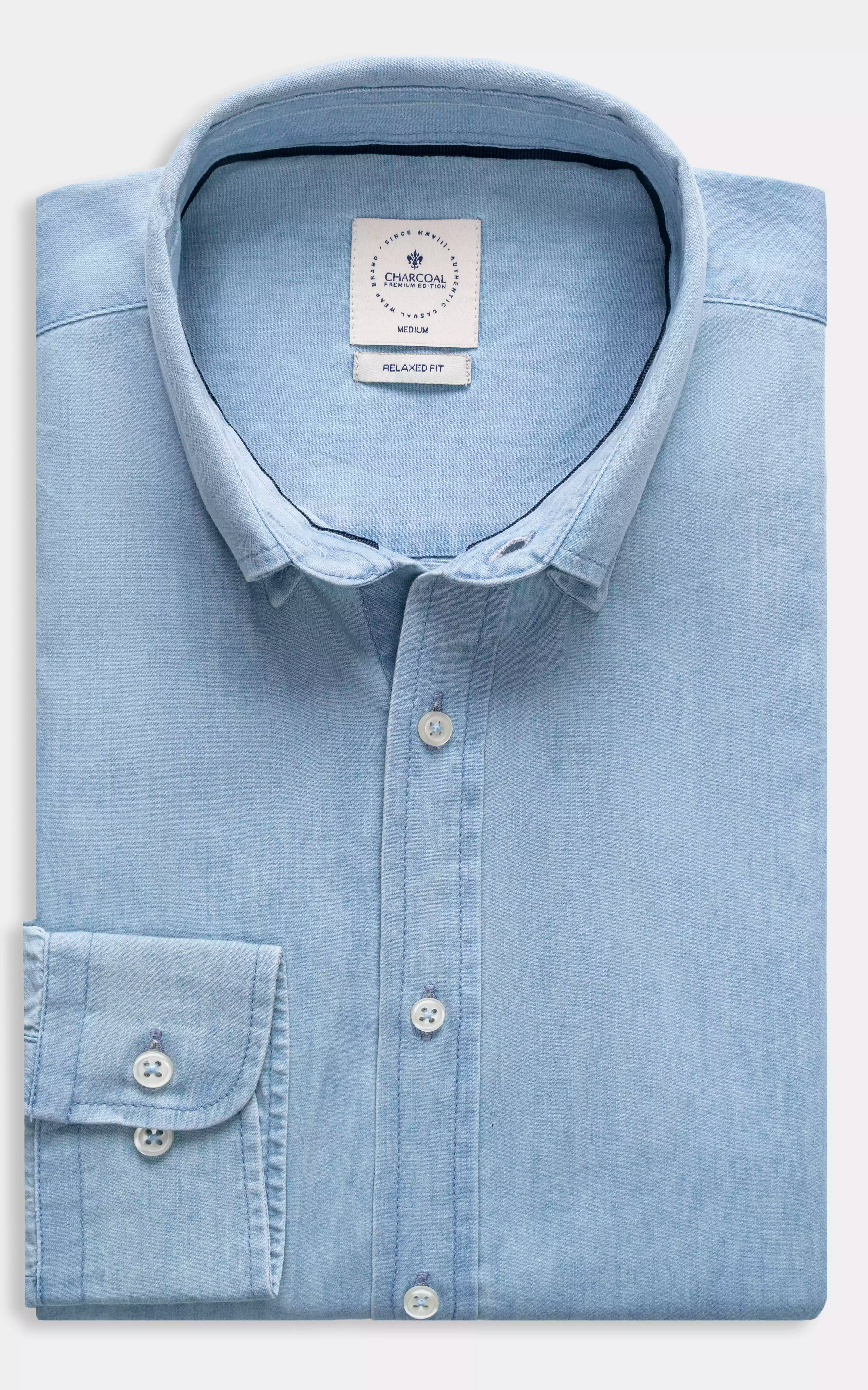 RELAXED FIT DENIM SHIRT SKY BLUE