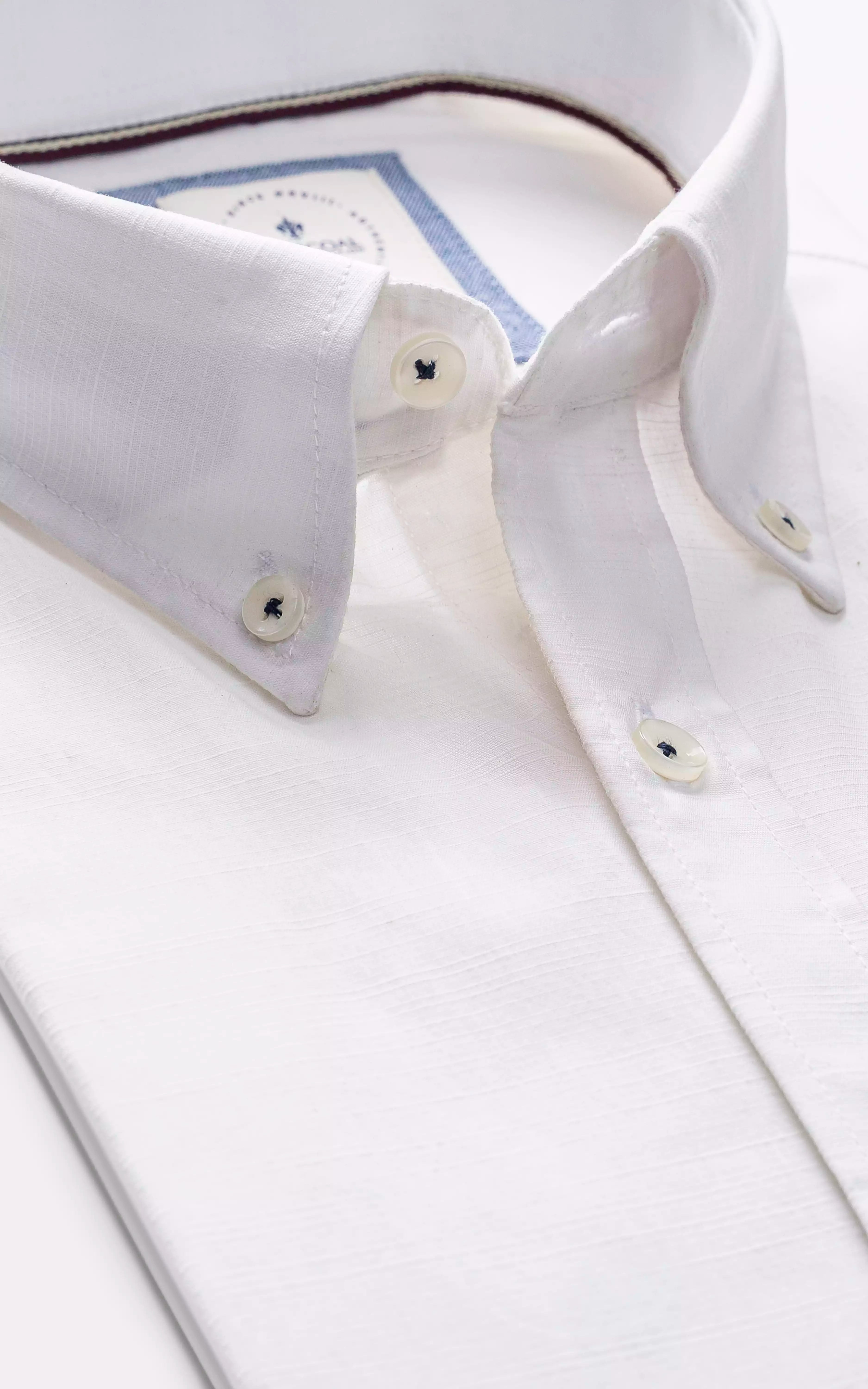 SELF TEXTURED SMART SHIRT WHITE