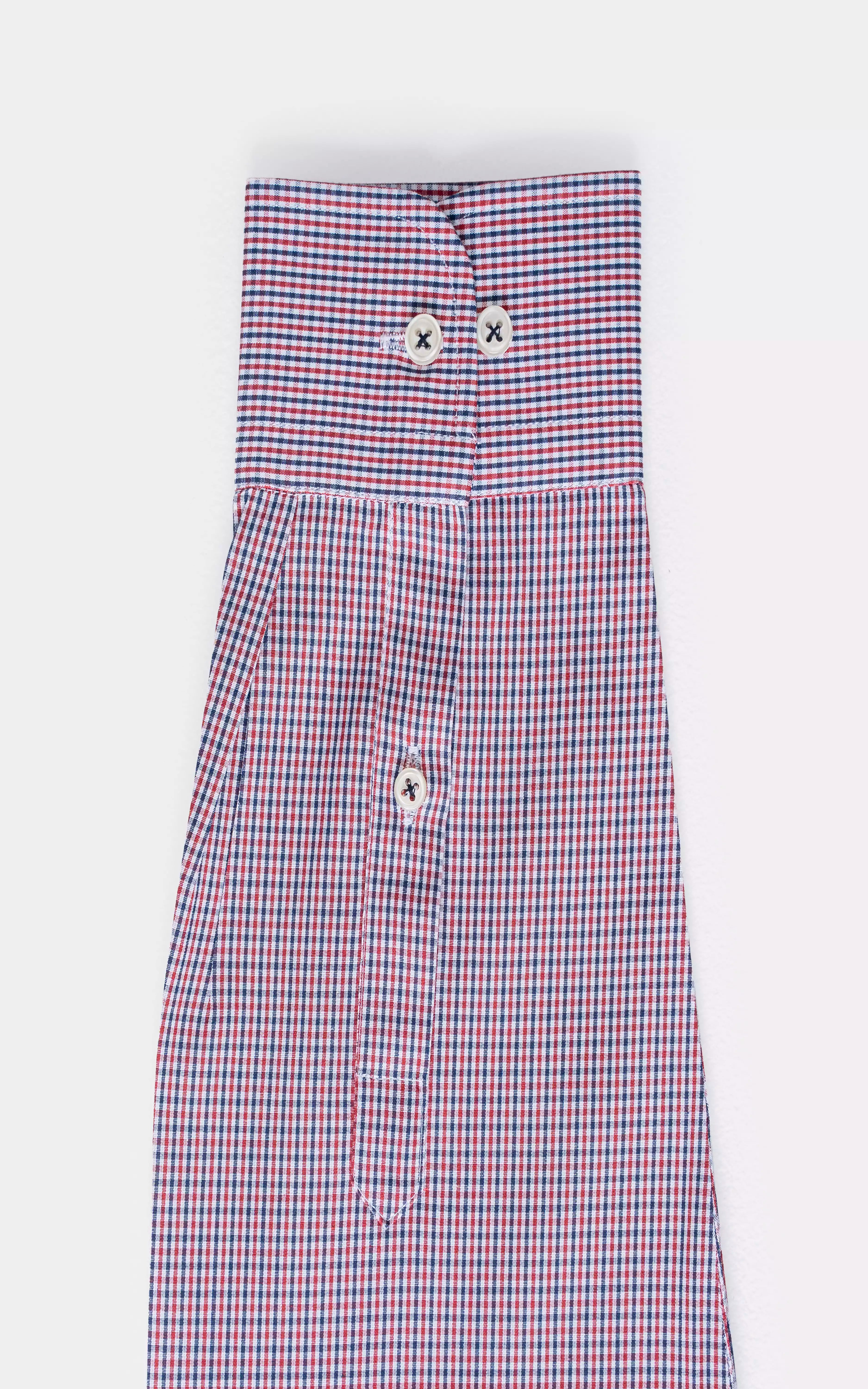 SEMI FORMAL SMART FIT CHECKED SHIRT RED NAVY CHECK