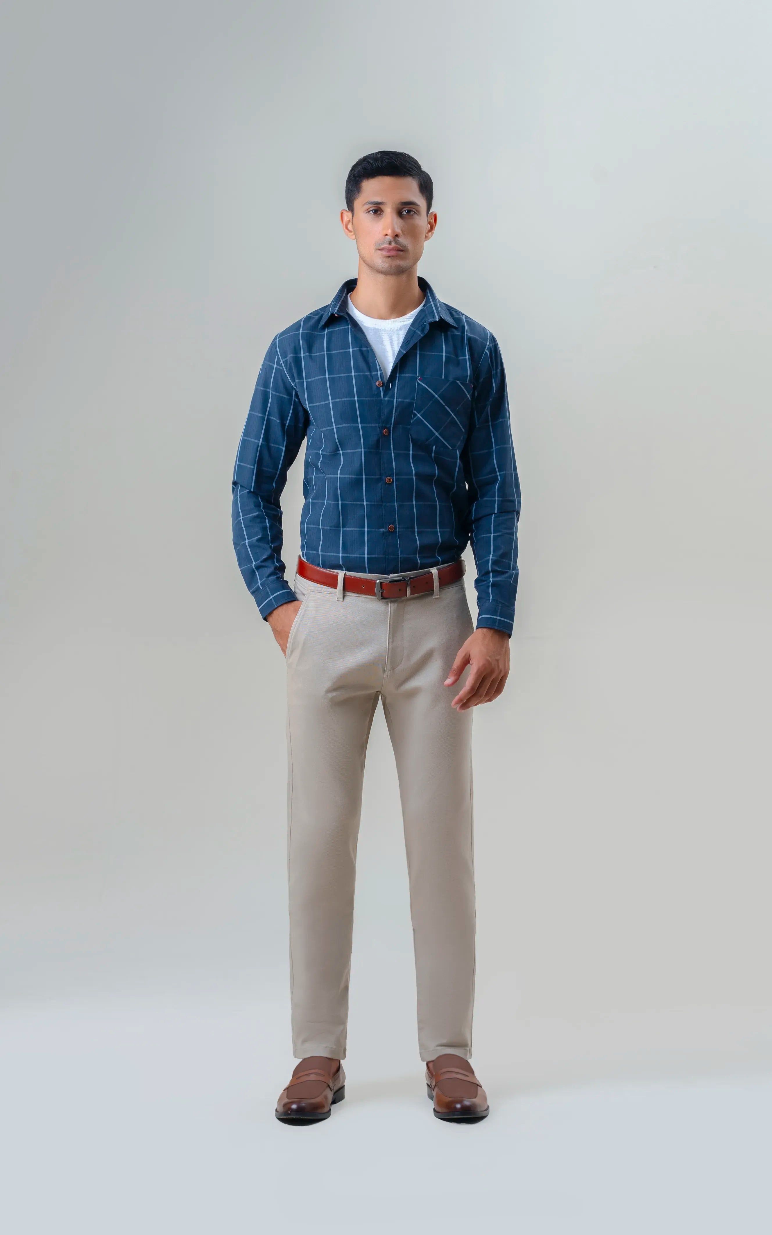 TWILL SMART FIT CASUAL PANT LIGHT KHAKI
