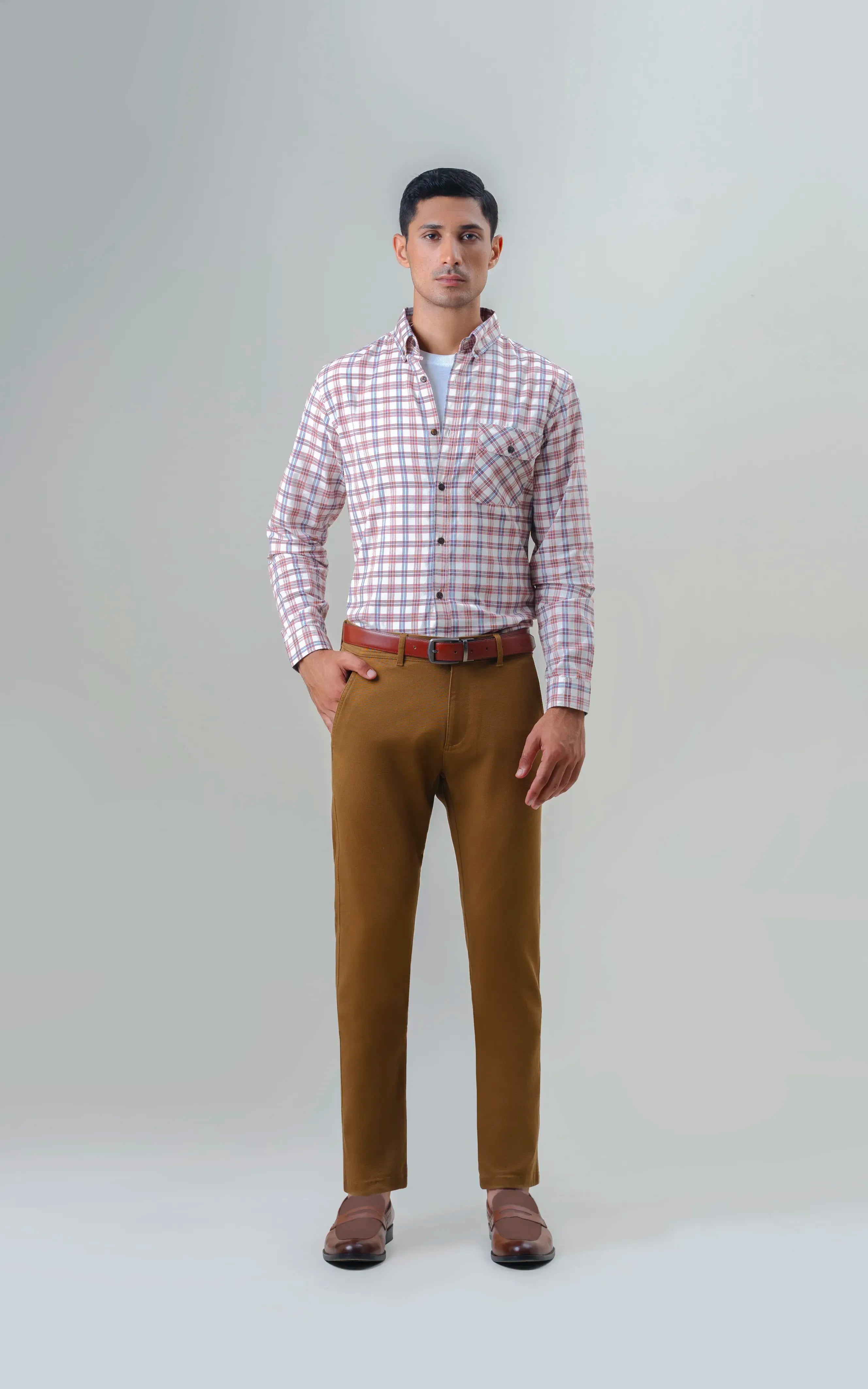 TWILL SMART FIT CASUAL PANT CAMEL