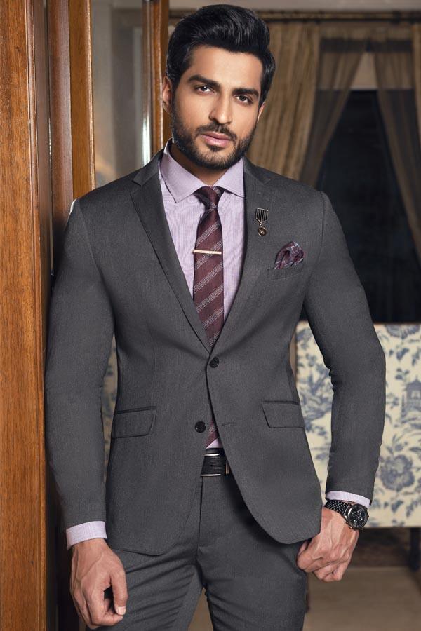 2 PIECE SUIT DARK GREY at Charcoal Clothing