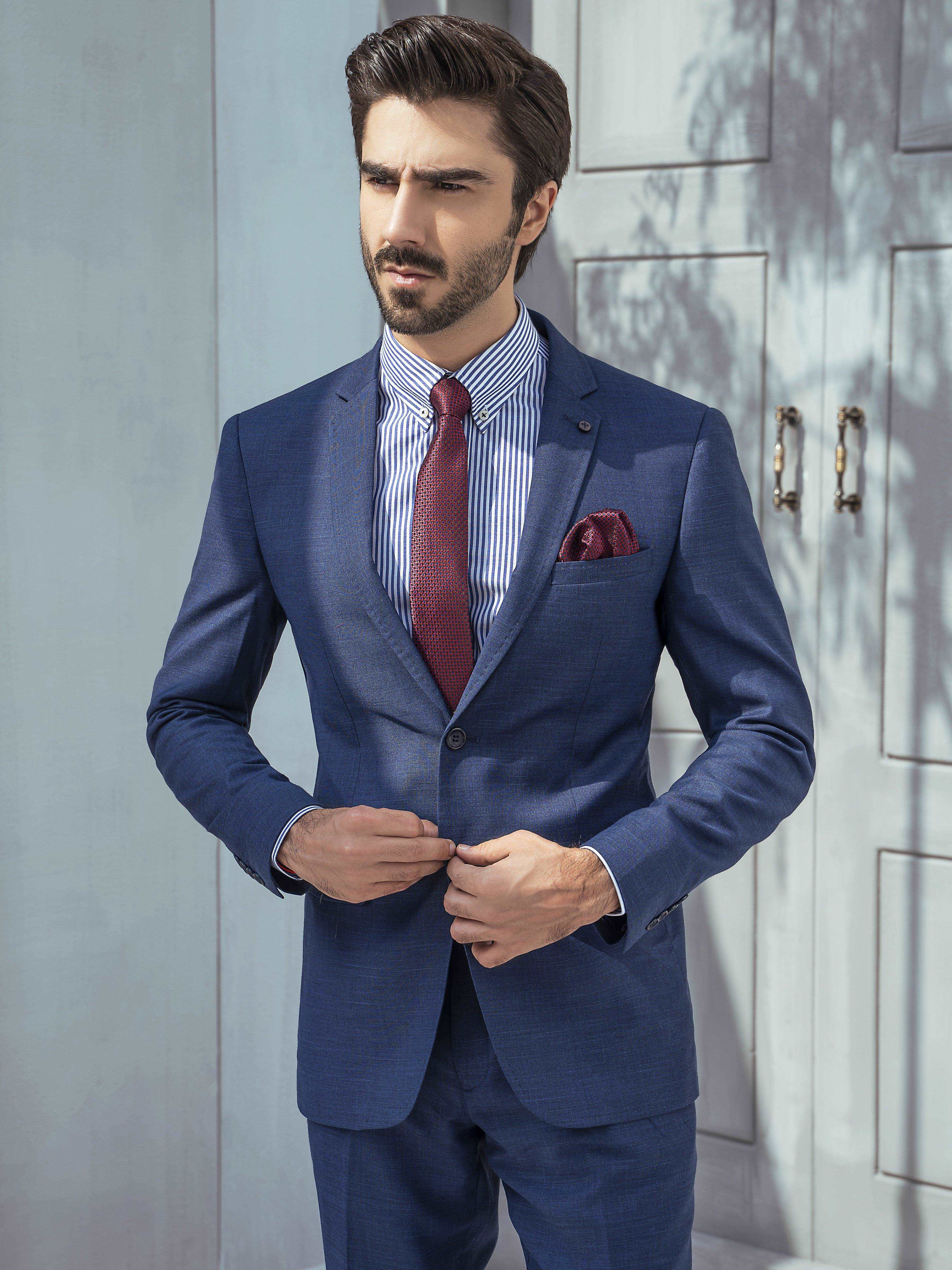 2 PIECE SUIT SLIM FIT BLUE at Charcoal Clothing