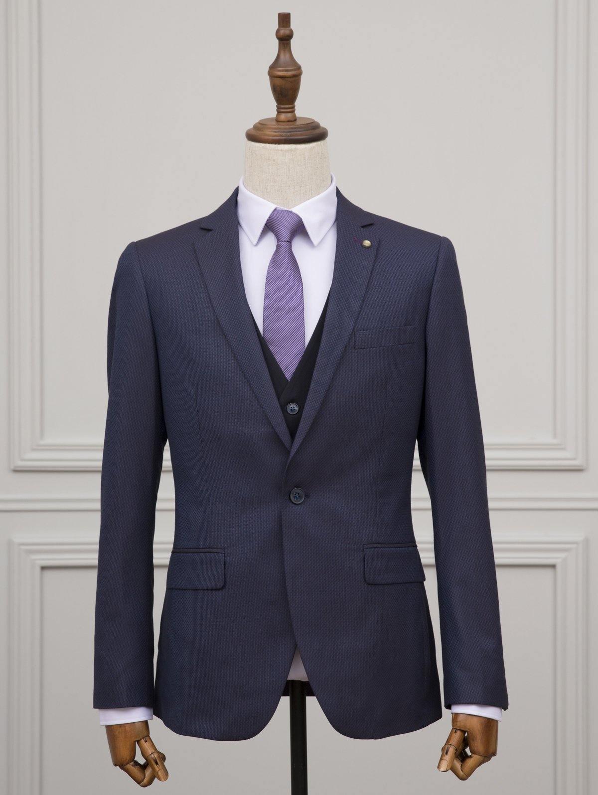 3 PIECE SUIT NAVY BLUE at Charcoal Clothing