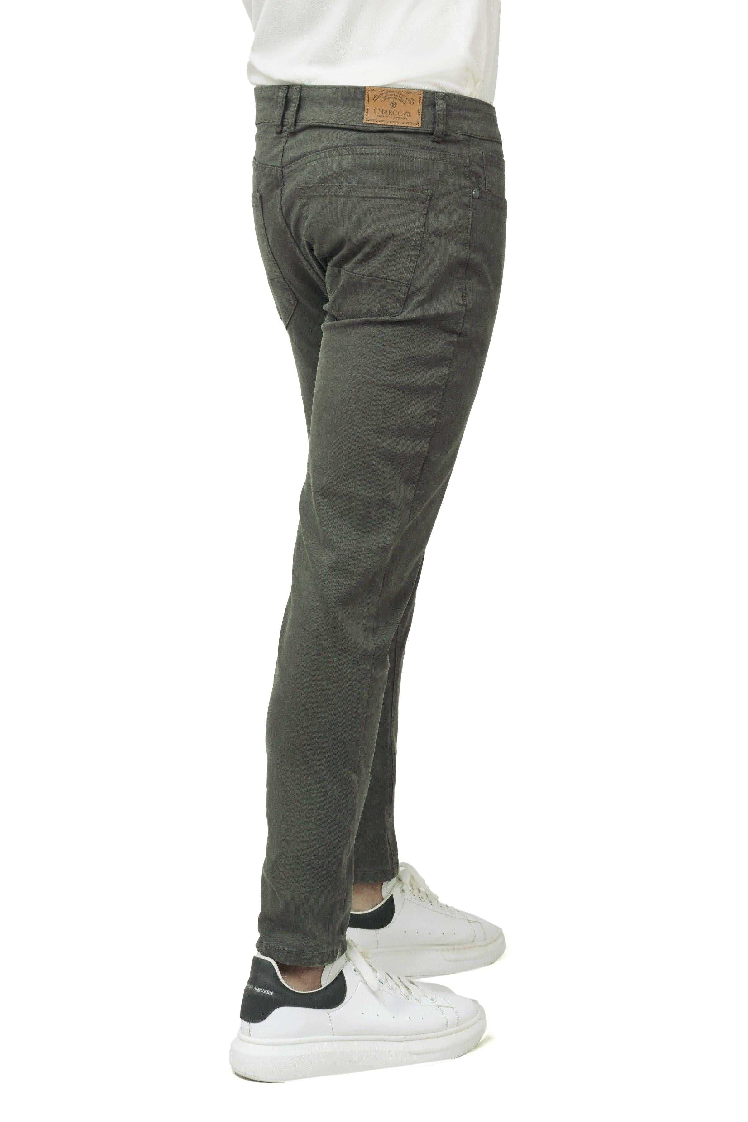 5 POCKET PANT DARK OLIVE at Charcoal Clothing