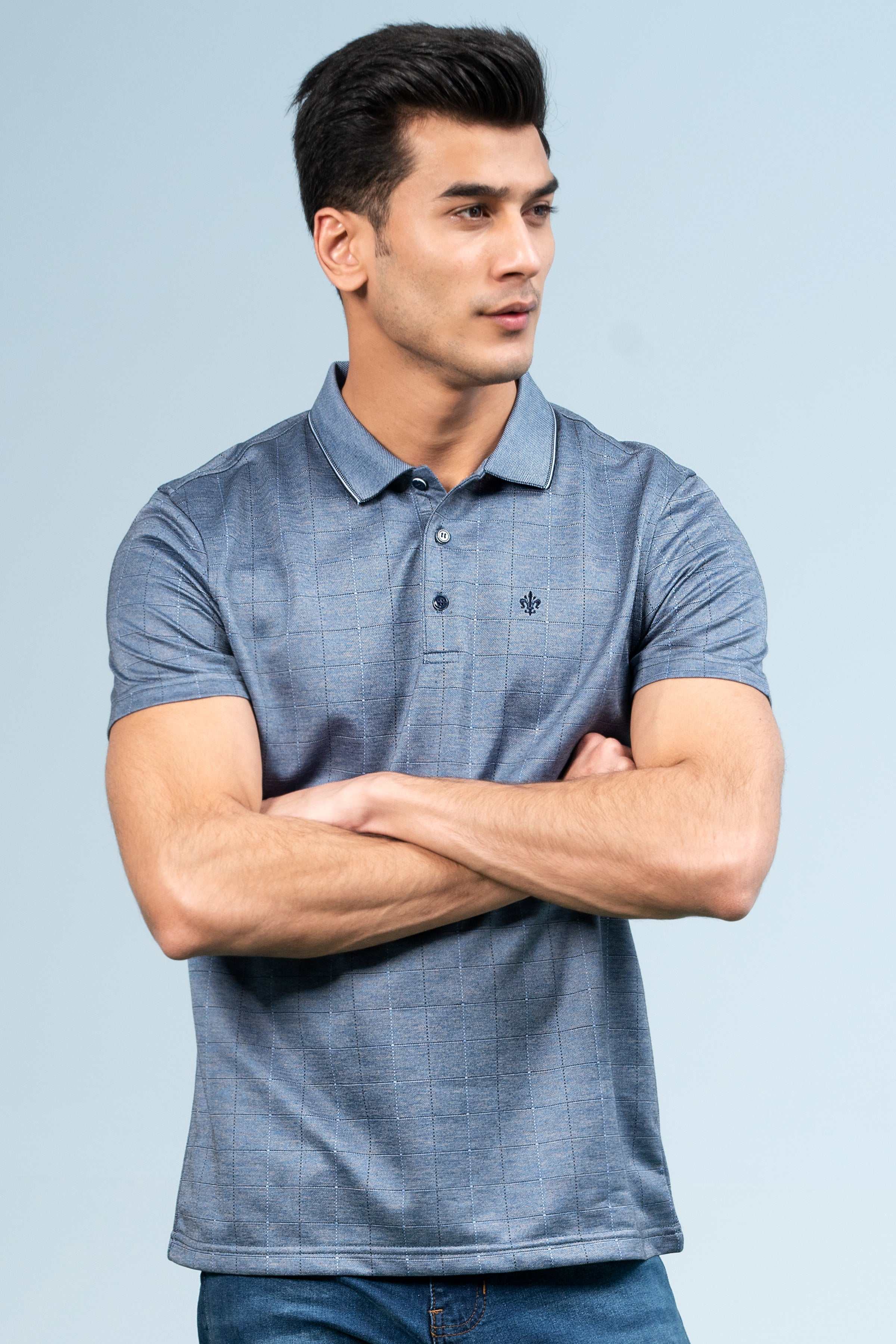 EXECUTIVE ICONIC POLO TEAL BLUE - Charcoal Clothing