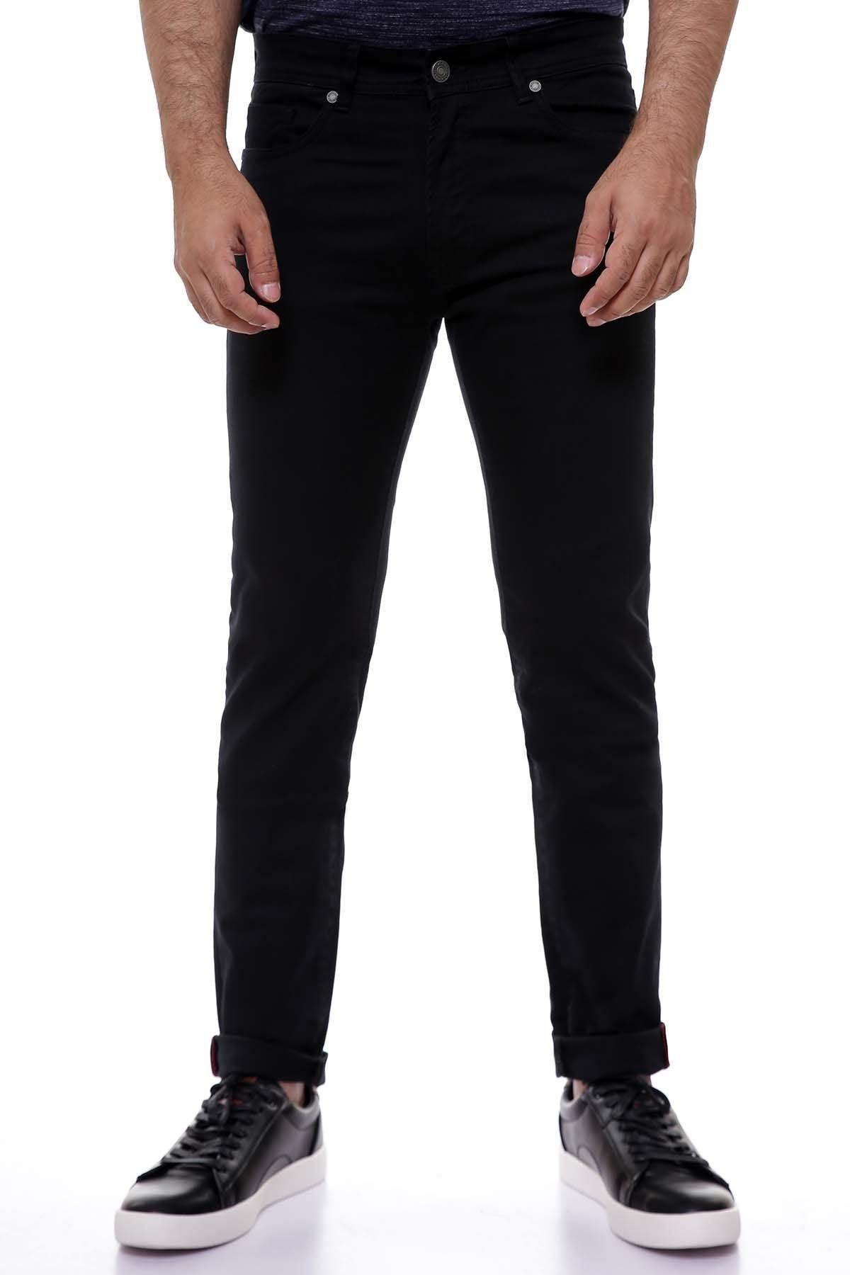 C PANT 5 POCKET SLIM FIT BLACK at Charcoal Clothing