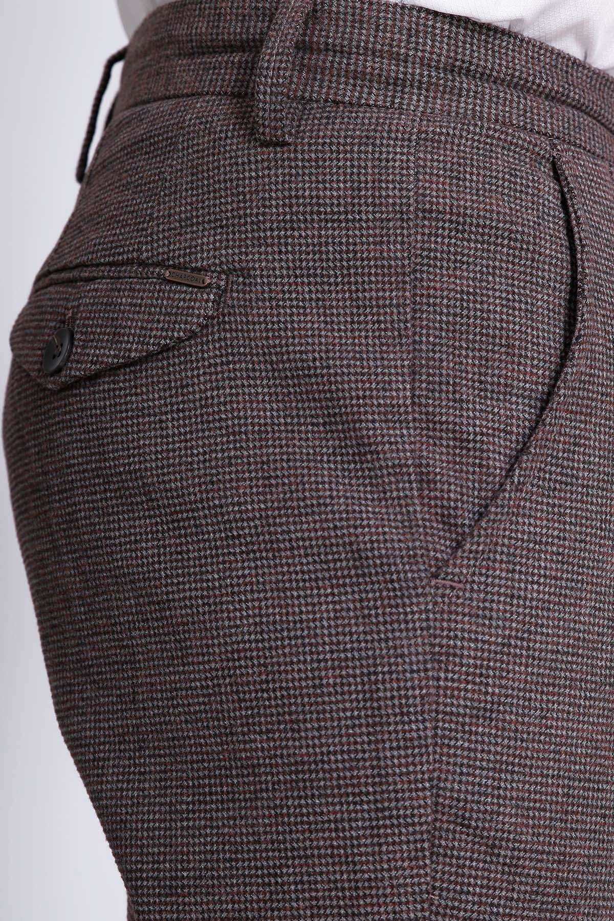 C PANT CROSS PACKET BROWN BLACK SLIM FIT at Charcoal Clothing