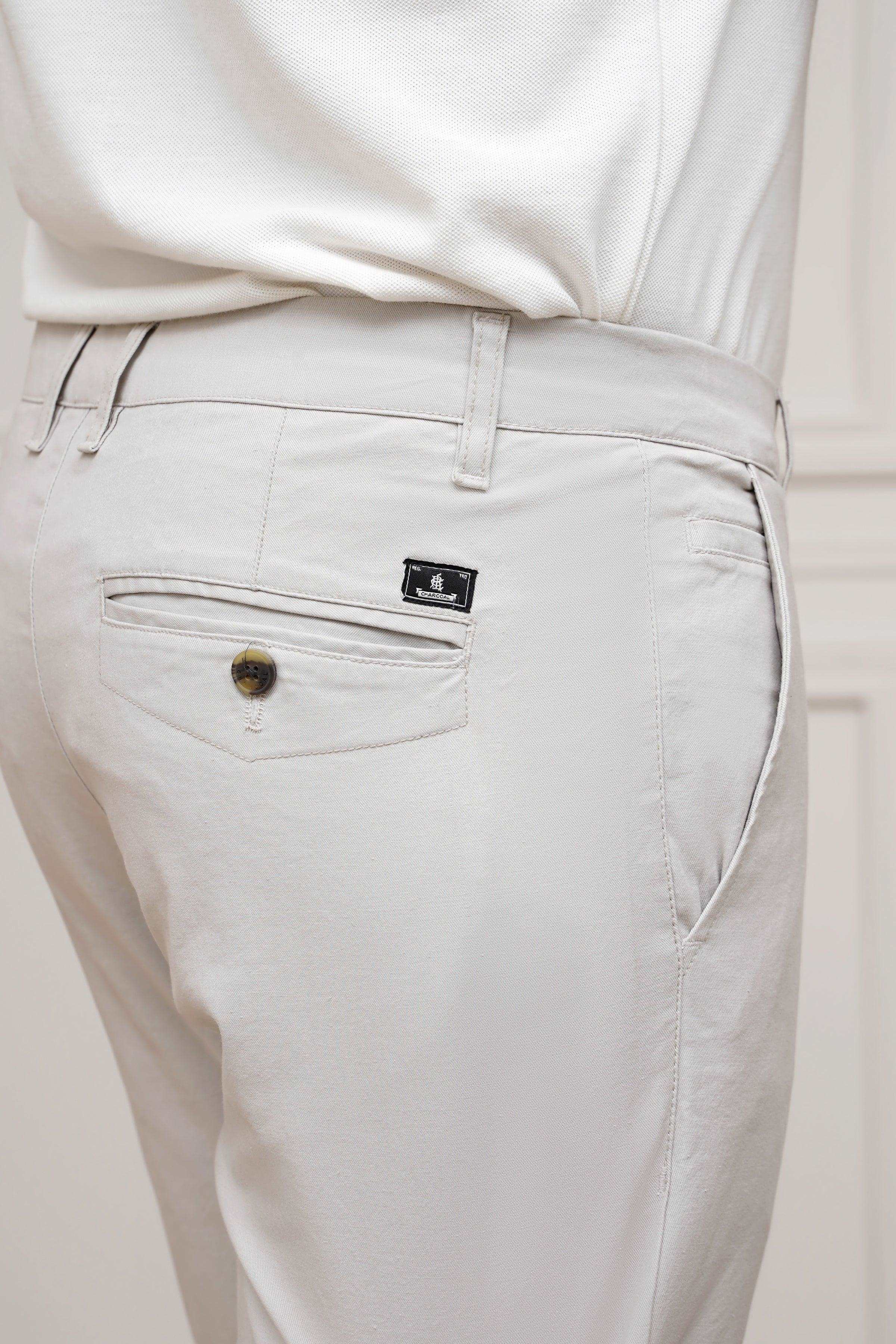 C PANT CROSS POCKET BEIGE at Charcoal Clothing