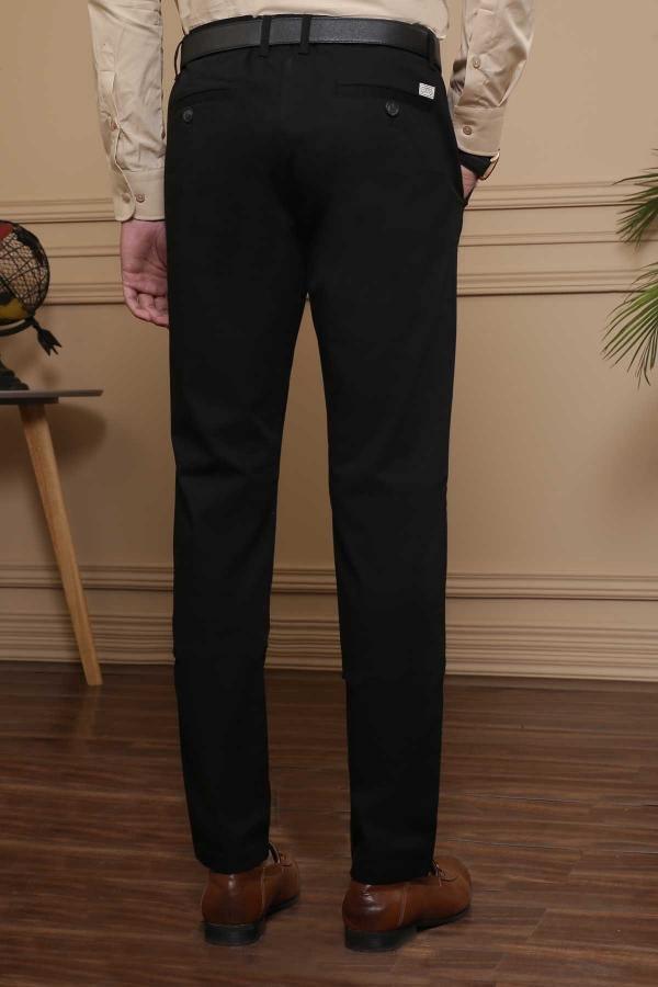 C PANT CROSS POCKET SLIM FIT BLACK at Charcoal Clothing