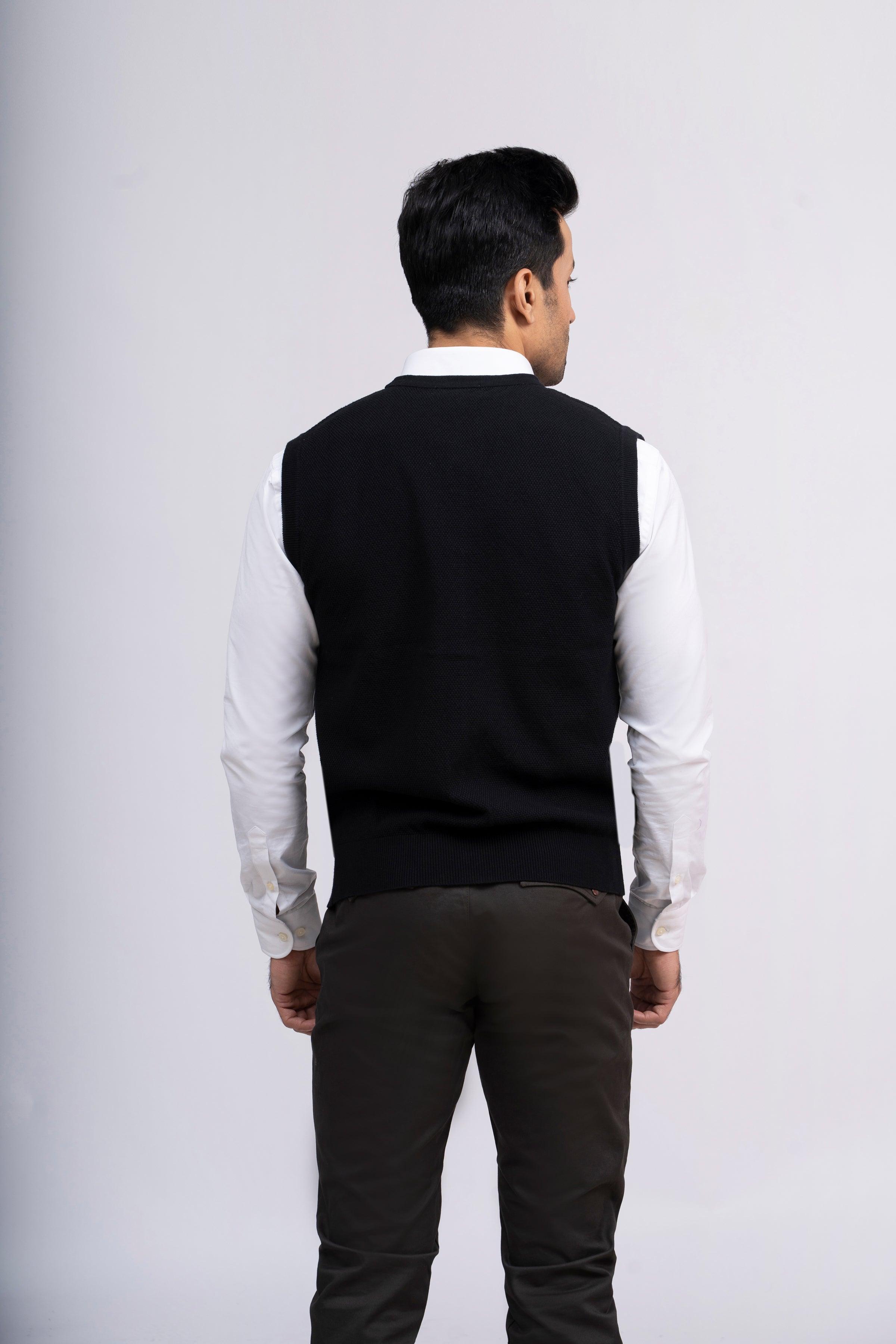 CARDIGAN SWEATER S/L BLACK at Charcoal Clothing