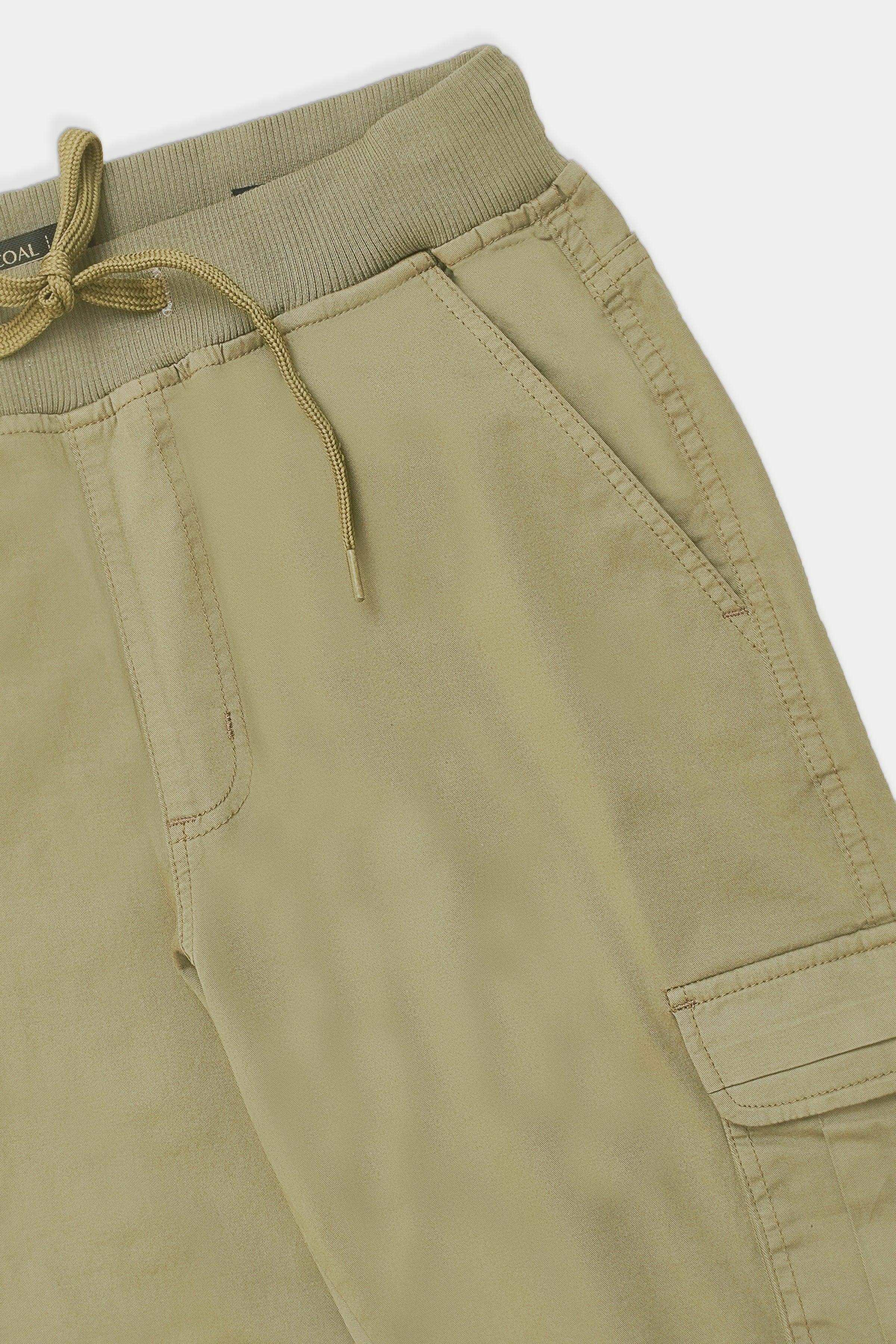 CARGO JOGGER SLIMFIT LIGHT OLIVE TROUSER at Charcoal Clothing