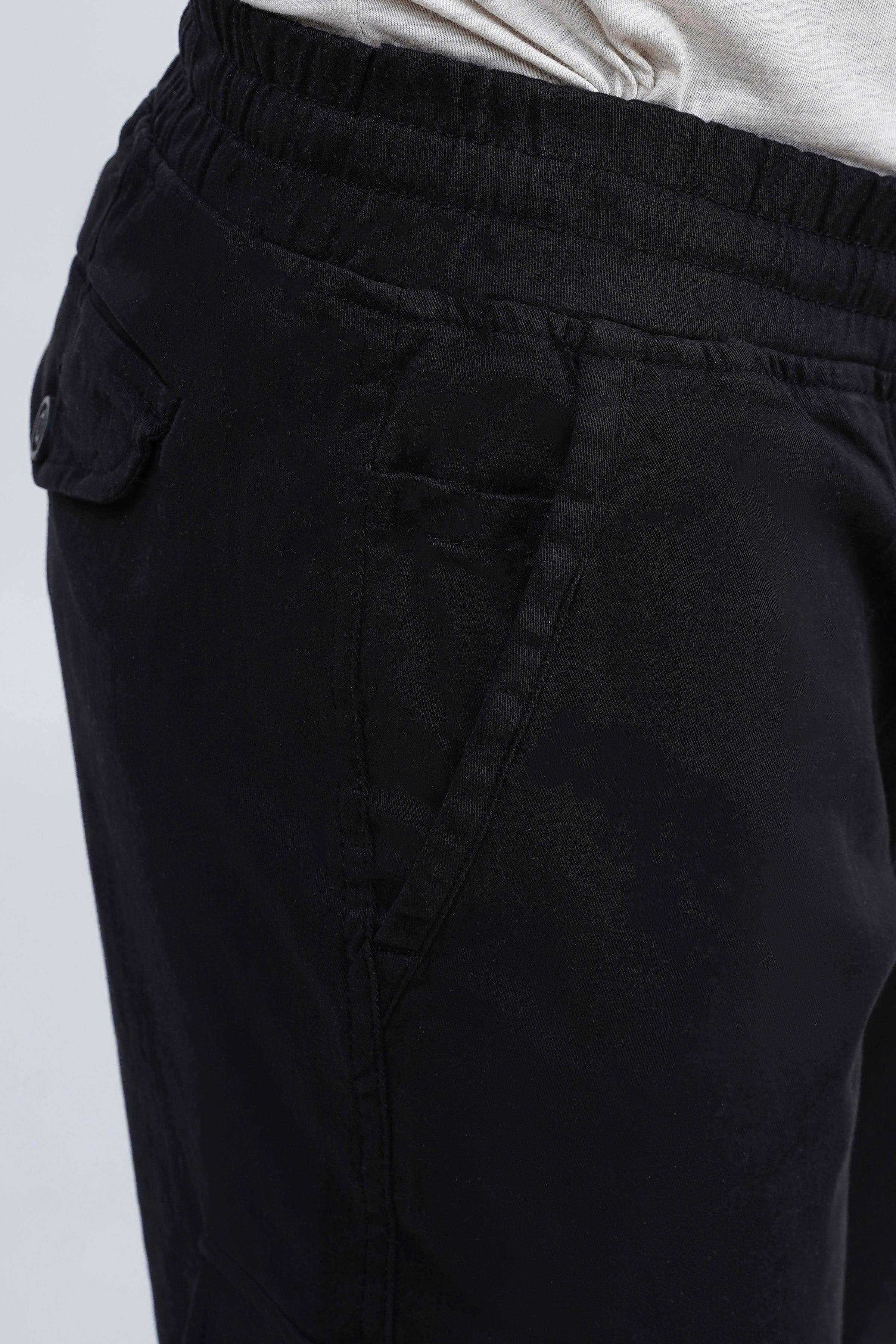 CARGO JOGGER TROUSER BLACK at Charcoal Clothing