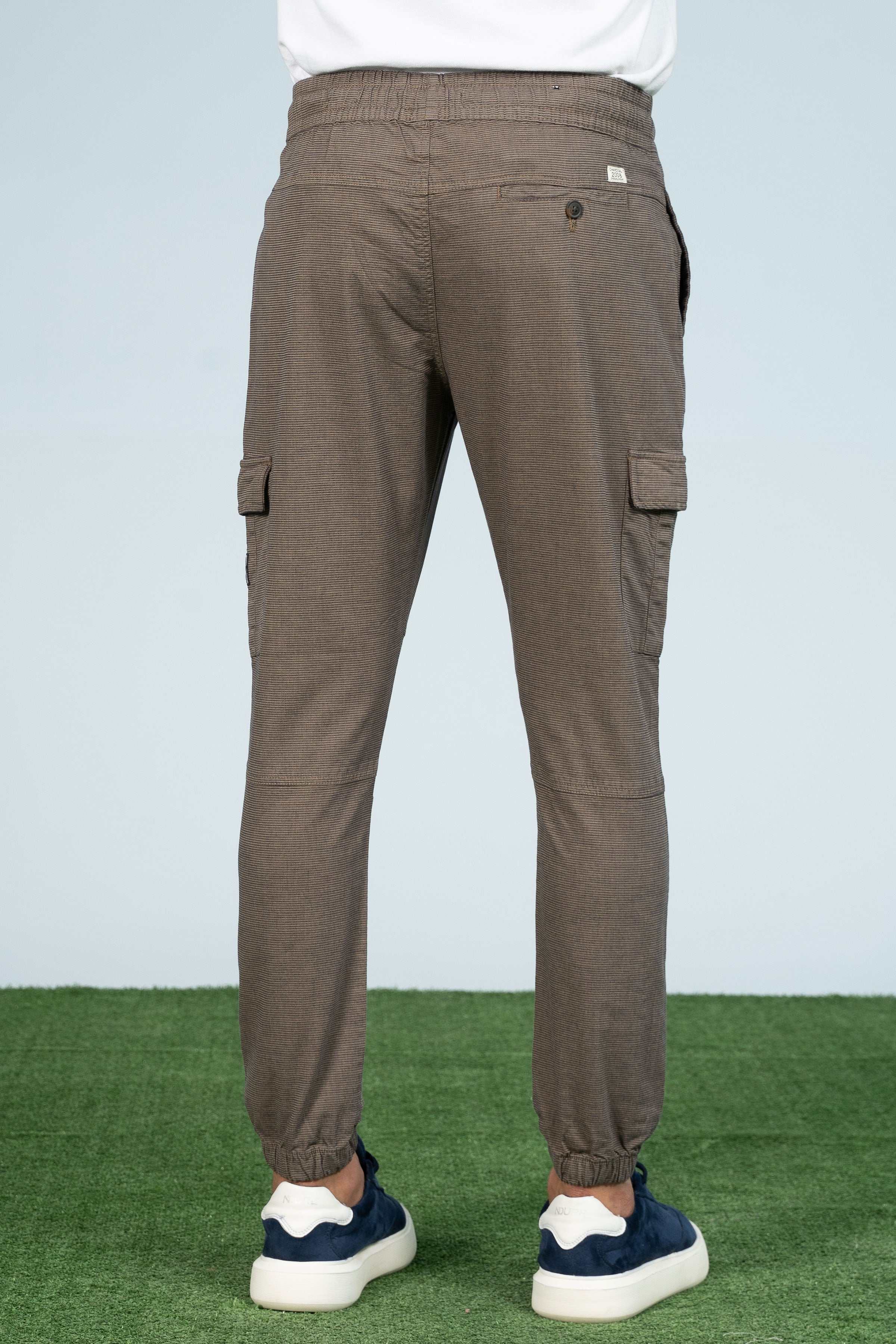 CARGO JOGGER TROUSER BROWN at Charcoal Clothing