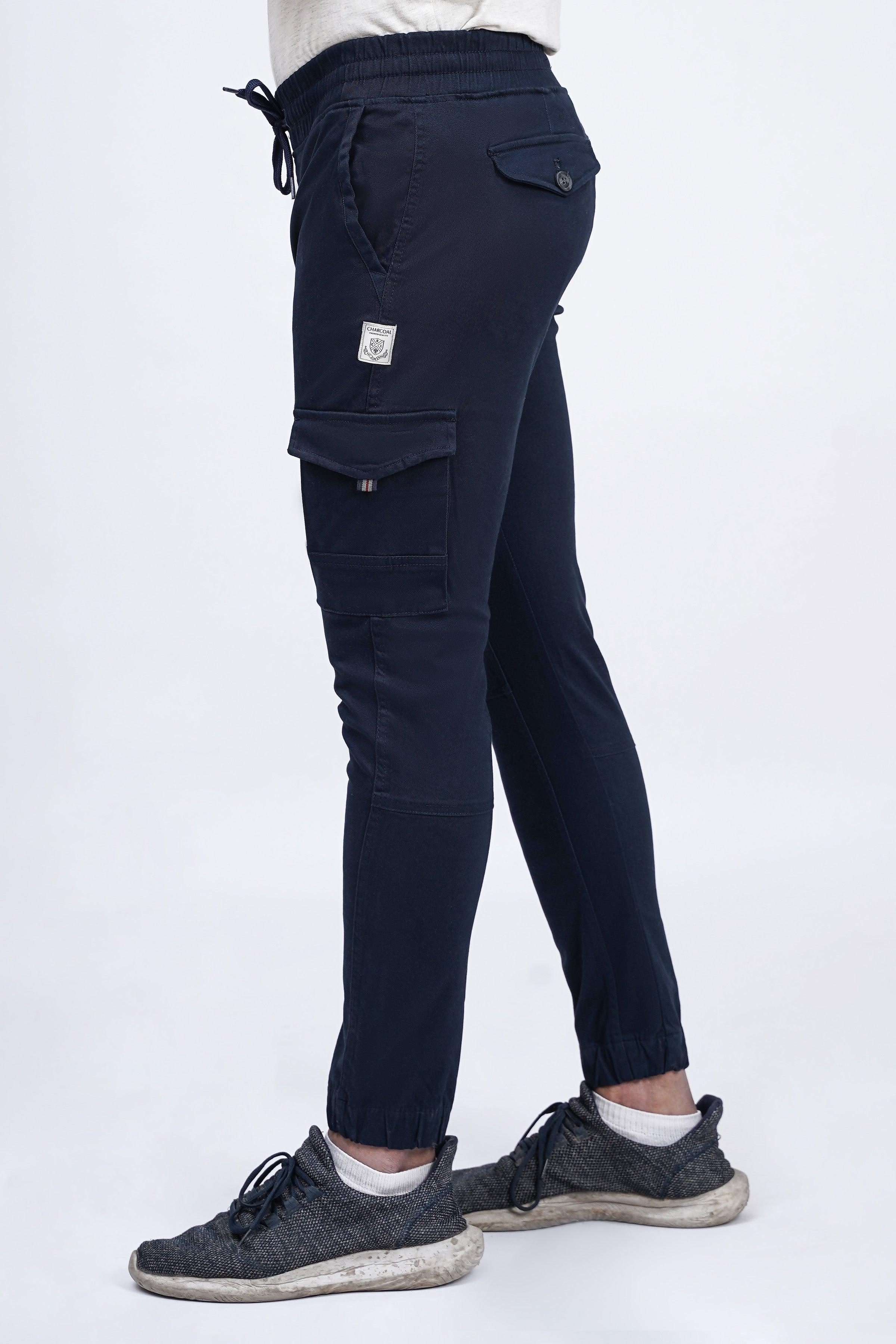 CARGO JOGGER TROUSER NAVY at Charcoal Clothing
