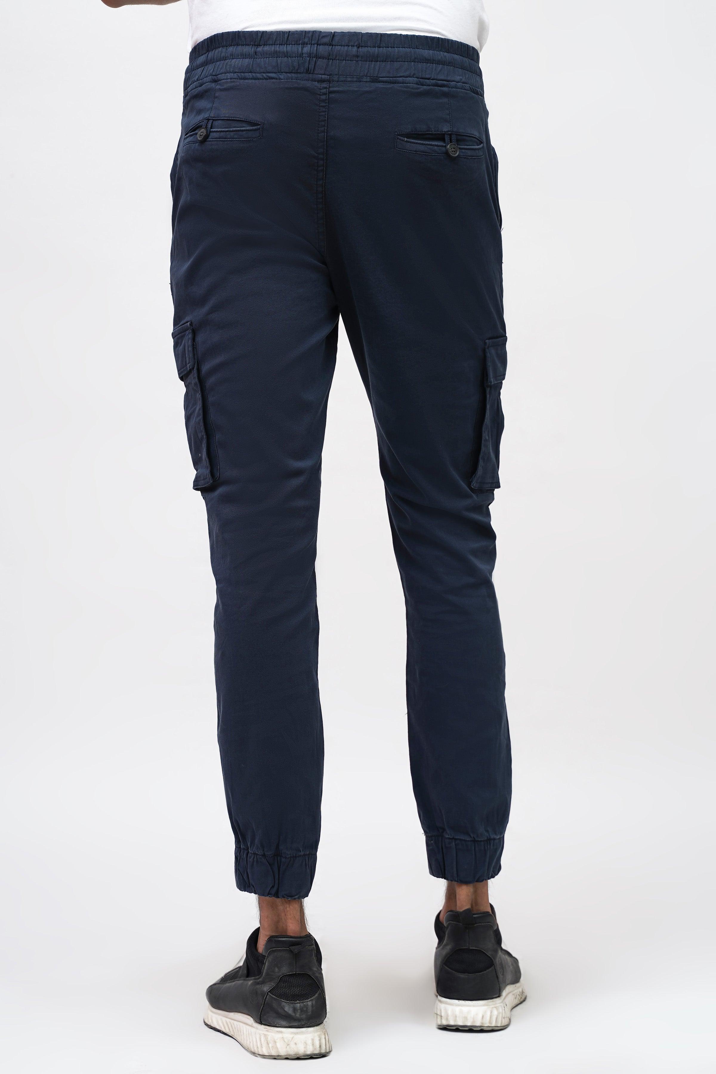 CARGO SLIM FIT NAVY TROUSER at Charcoal Clothing
