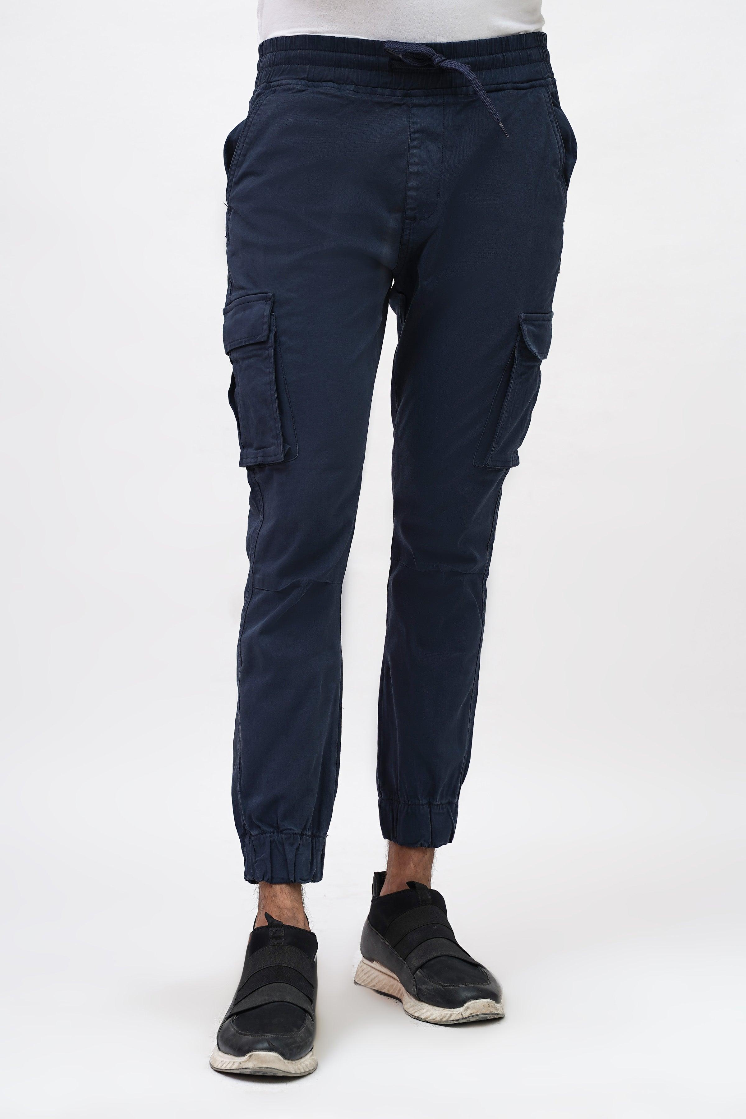 CARGO SLIM FIT NAVY TROUSER at Charcoal Clothing