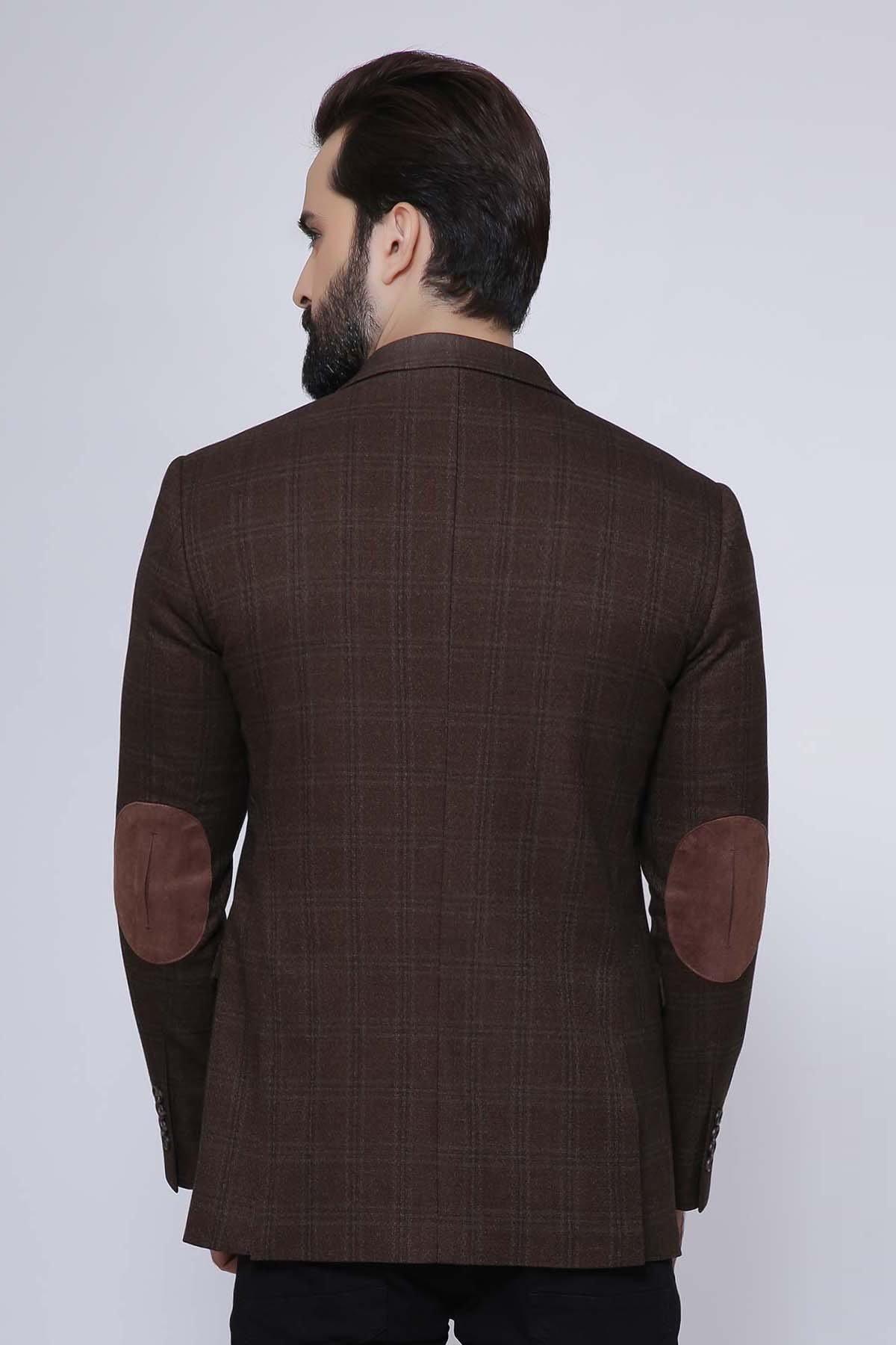 CASUAL COAT 2 BUTTON SMART FIT BROWN at Charcoal Clothing