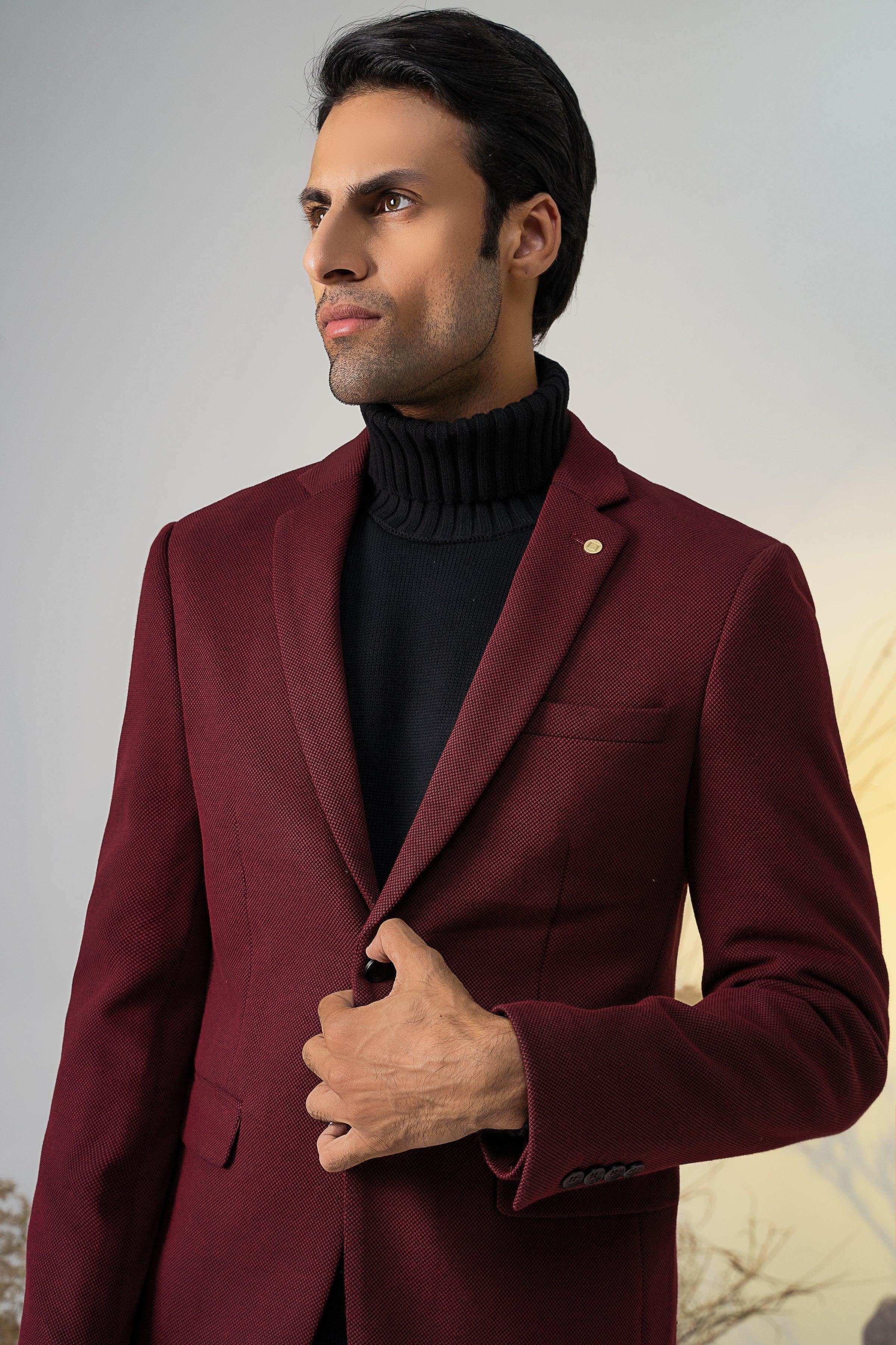 Shop CASUAL COAT MAROON For Men Online
