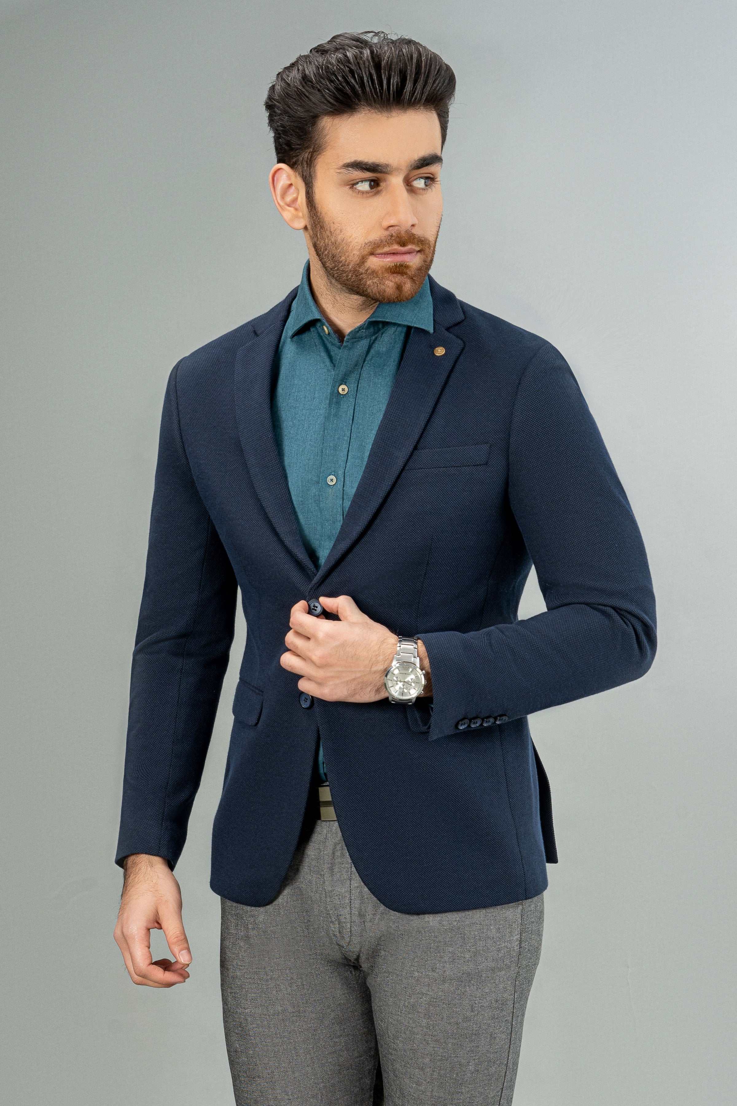 CASUAL COAT NAVY at Charcoal Clothing