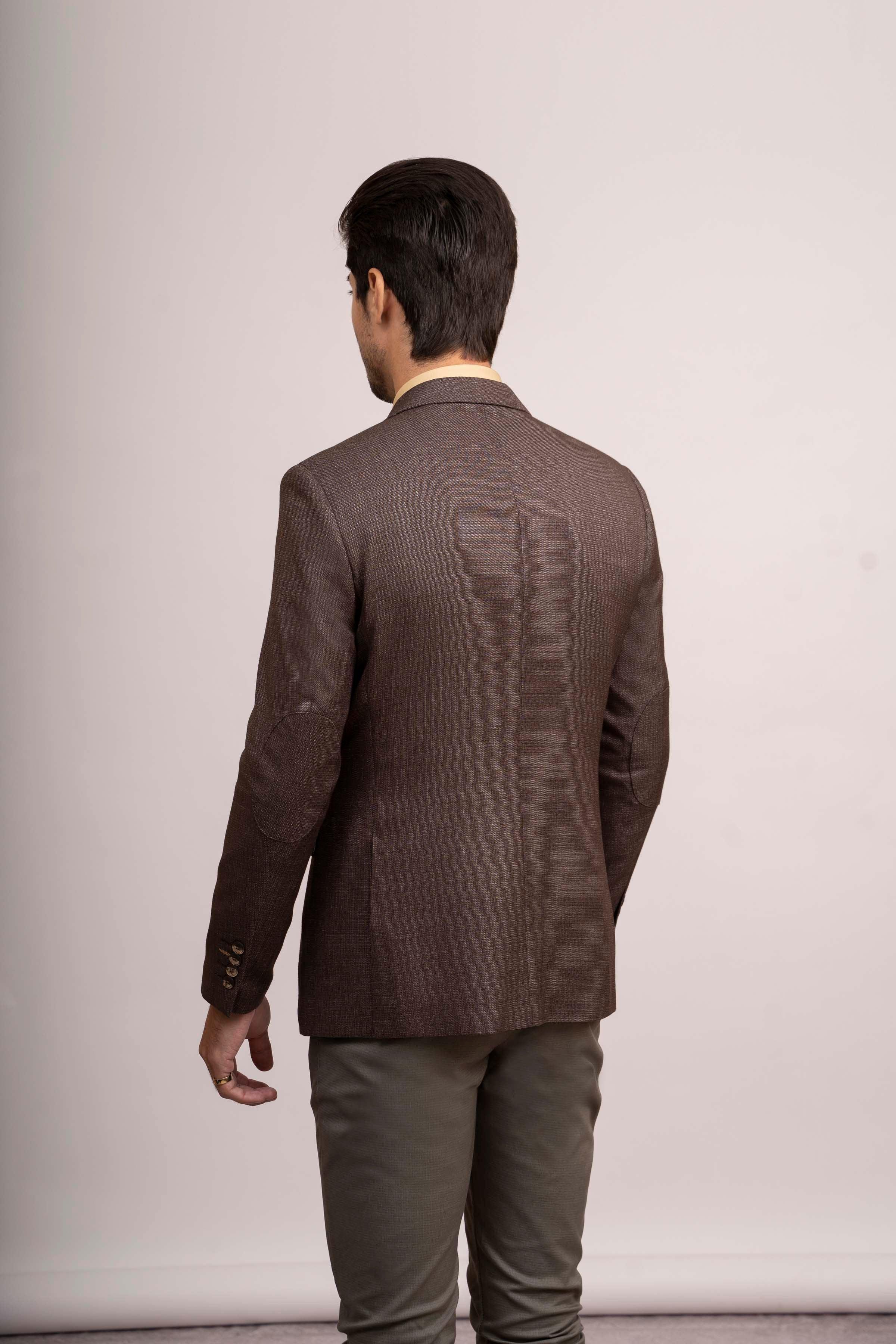 CASUAL COAT SLIM FIT BROWN at Charcoal Clothing