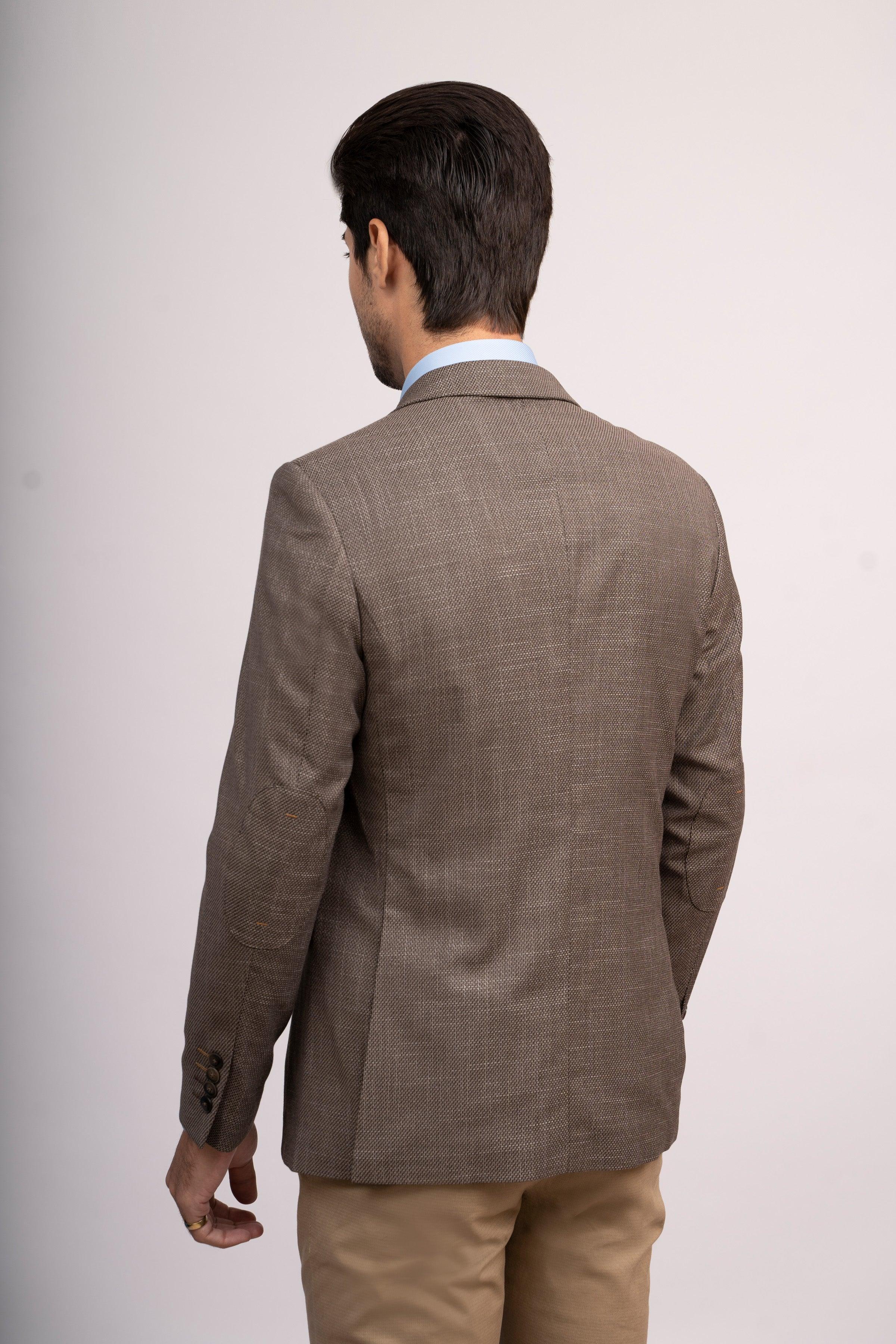 CASUAL COAT SLIM FIT BROWN at Charcoal Clothing