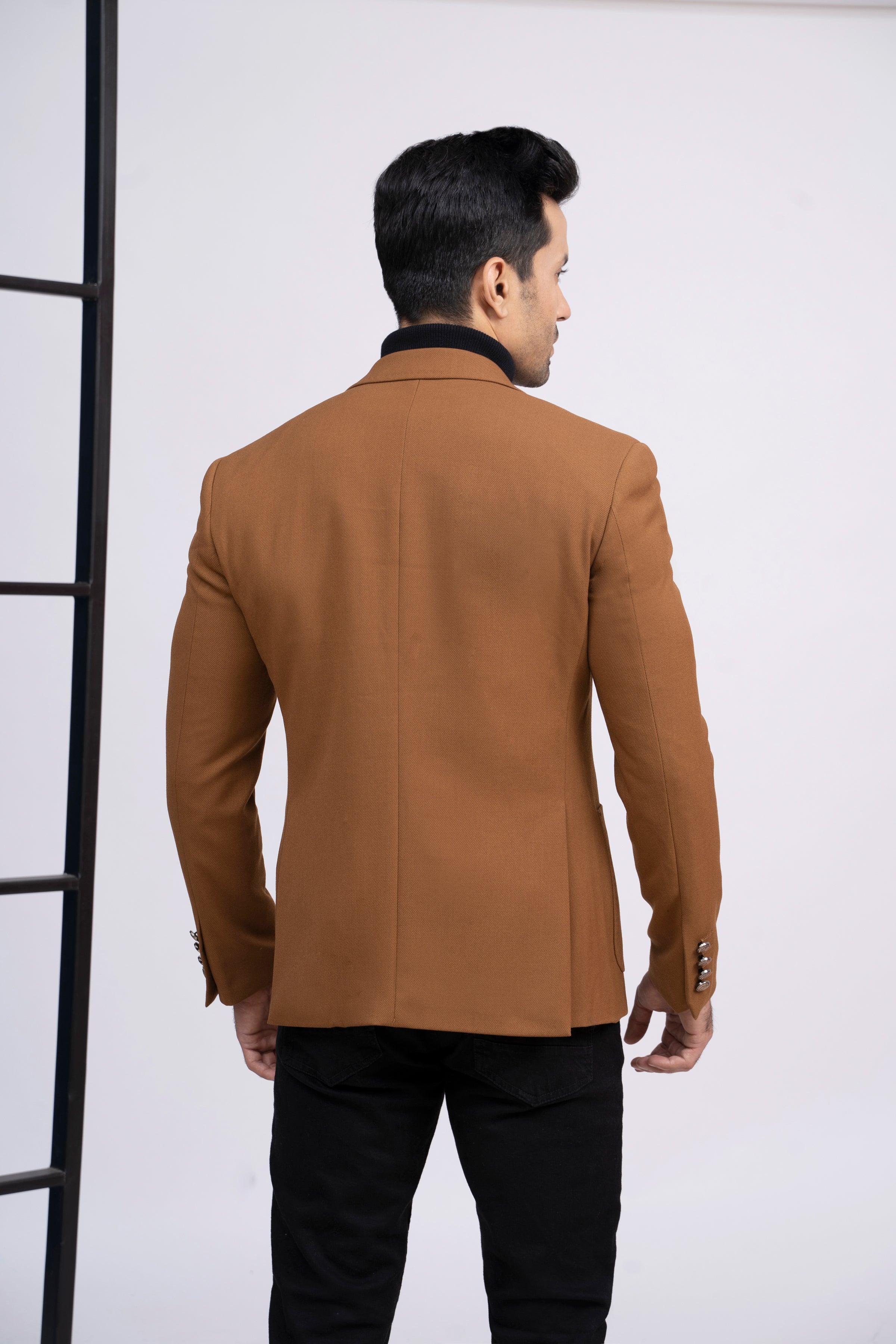 CASUAL COAT SLIM FIT CAMEL at Charcoal Clothing